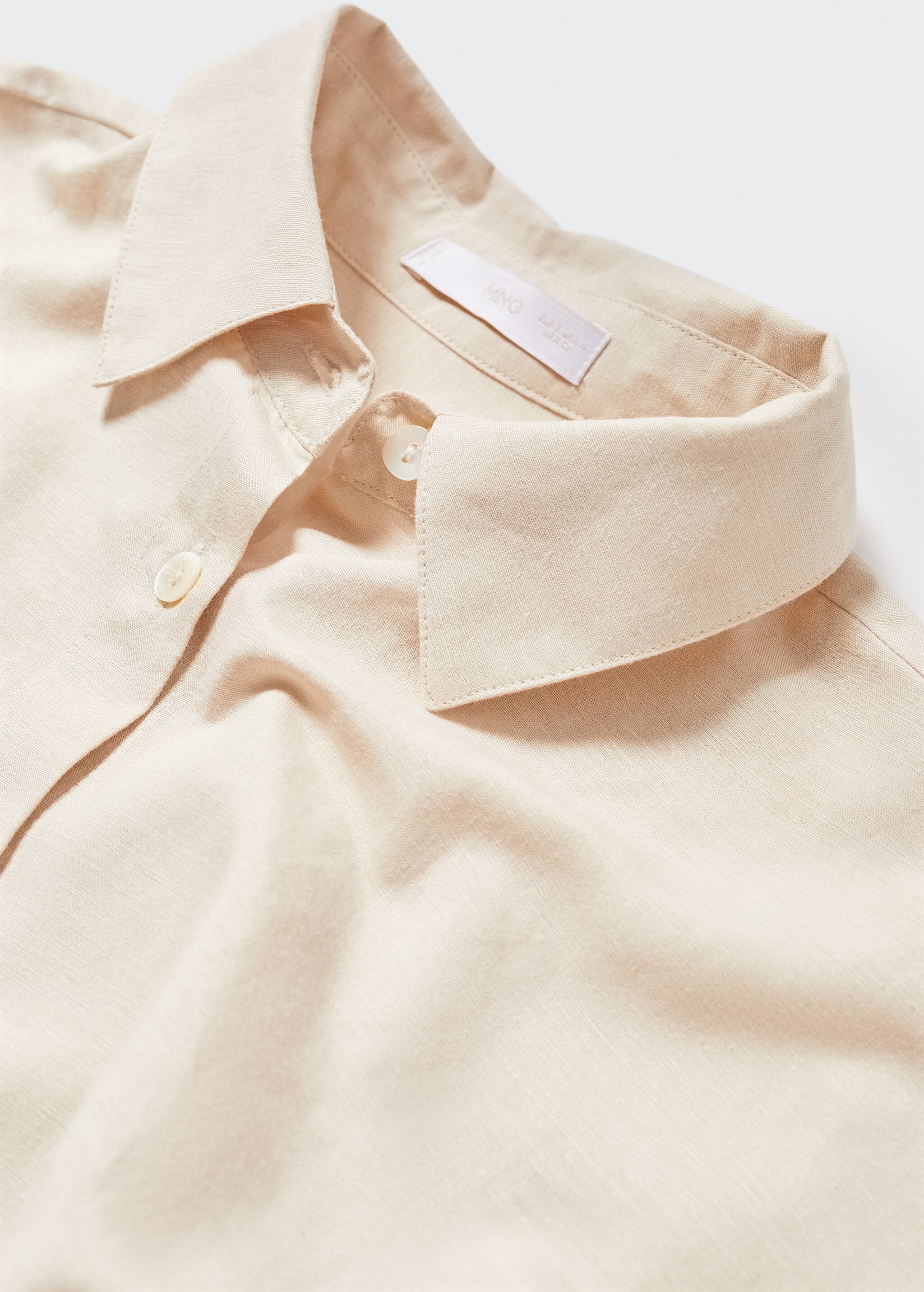 Linen-blend short-sleeve shirt - Details of the article 8