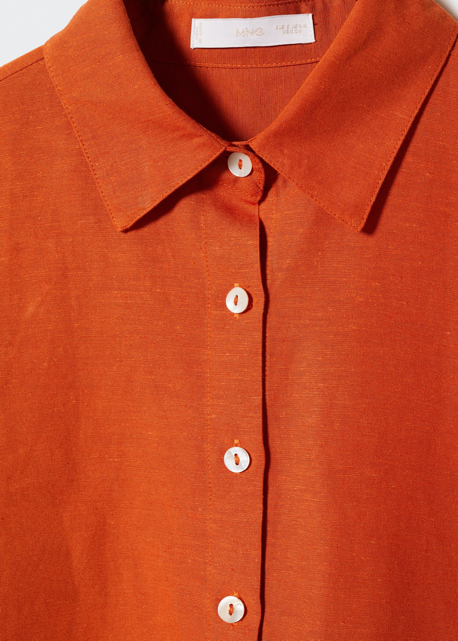 Camisa manga corta lino - Detalle del artículo 8