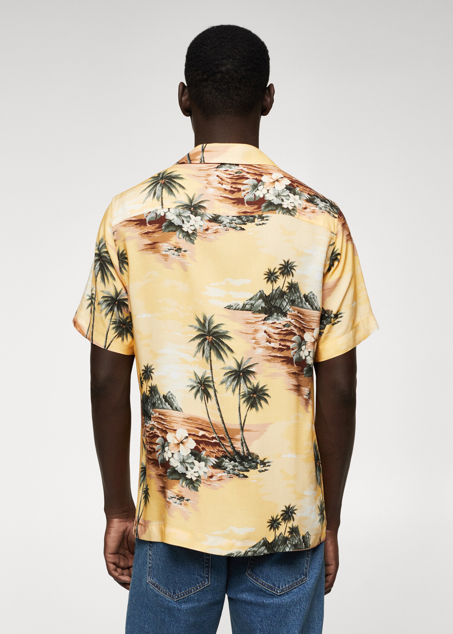 Camisa fluida hawaiana - Reverso del artículo