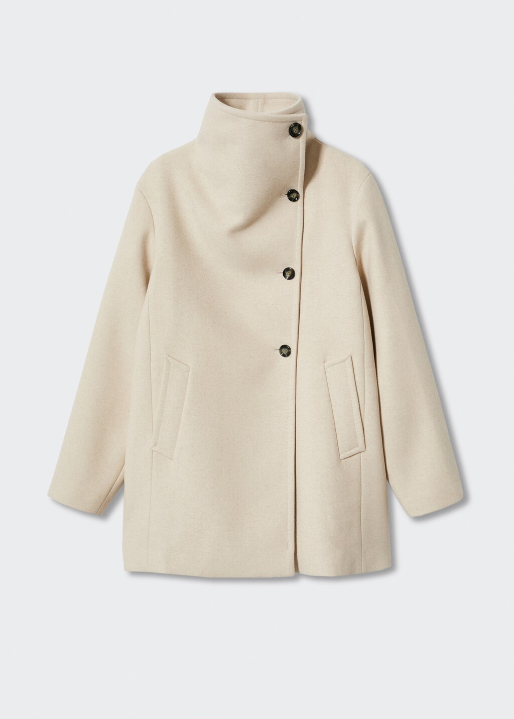 Mango wide lapel coat sales
