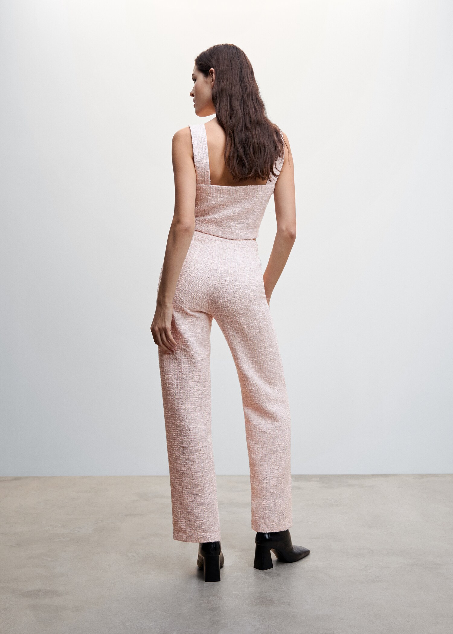 Tweed straight pants - Reverse of the article