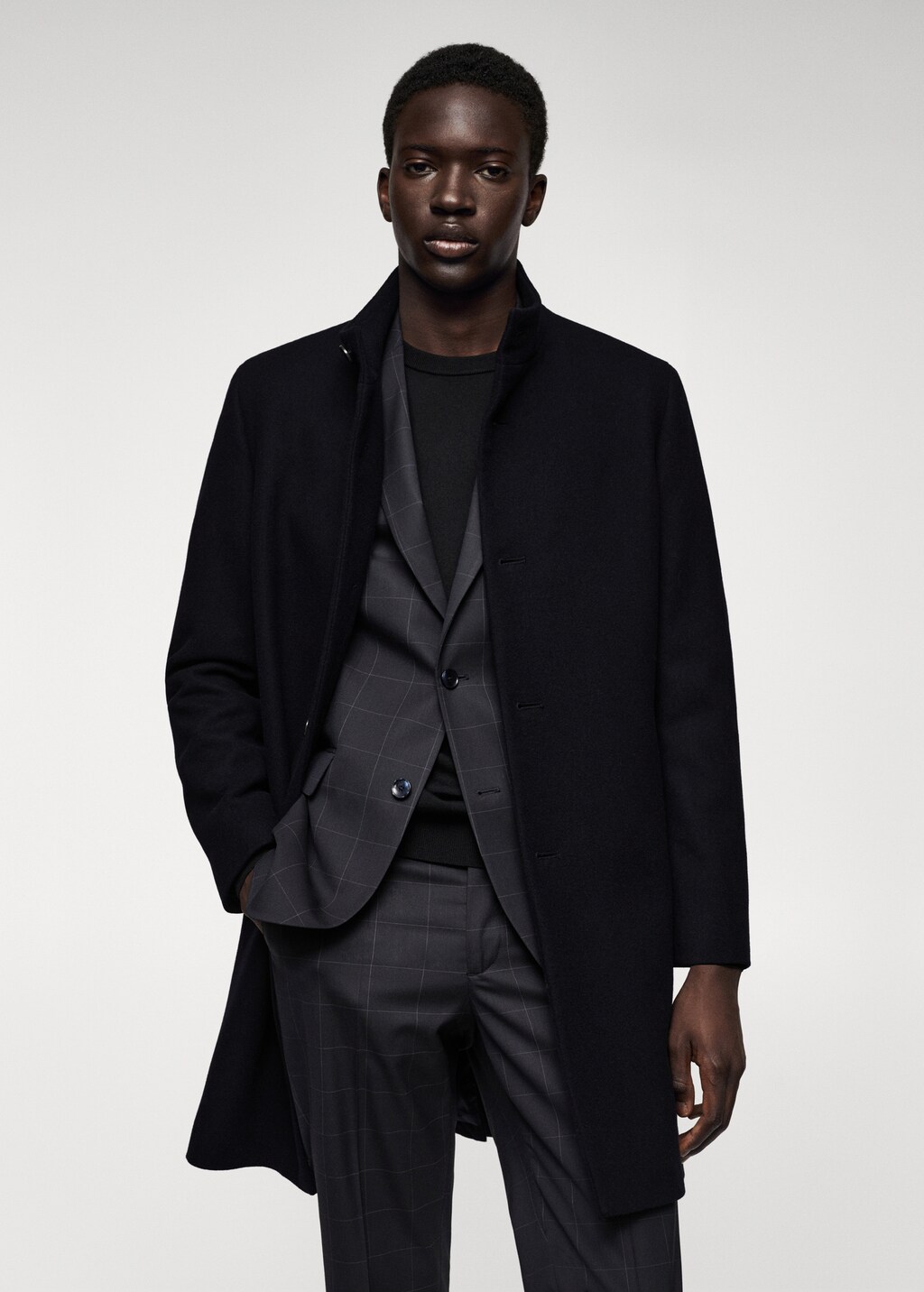 Mango funnel neck coat clearance