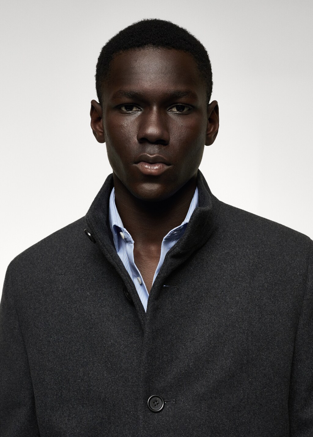 Mango wool funnel neck coat deals