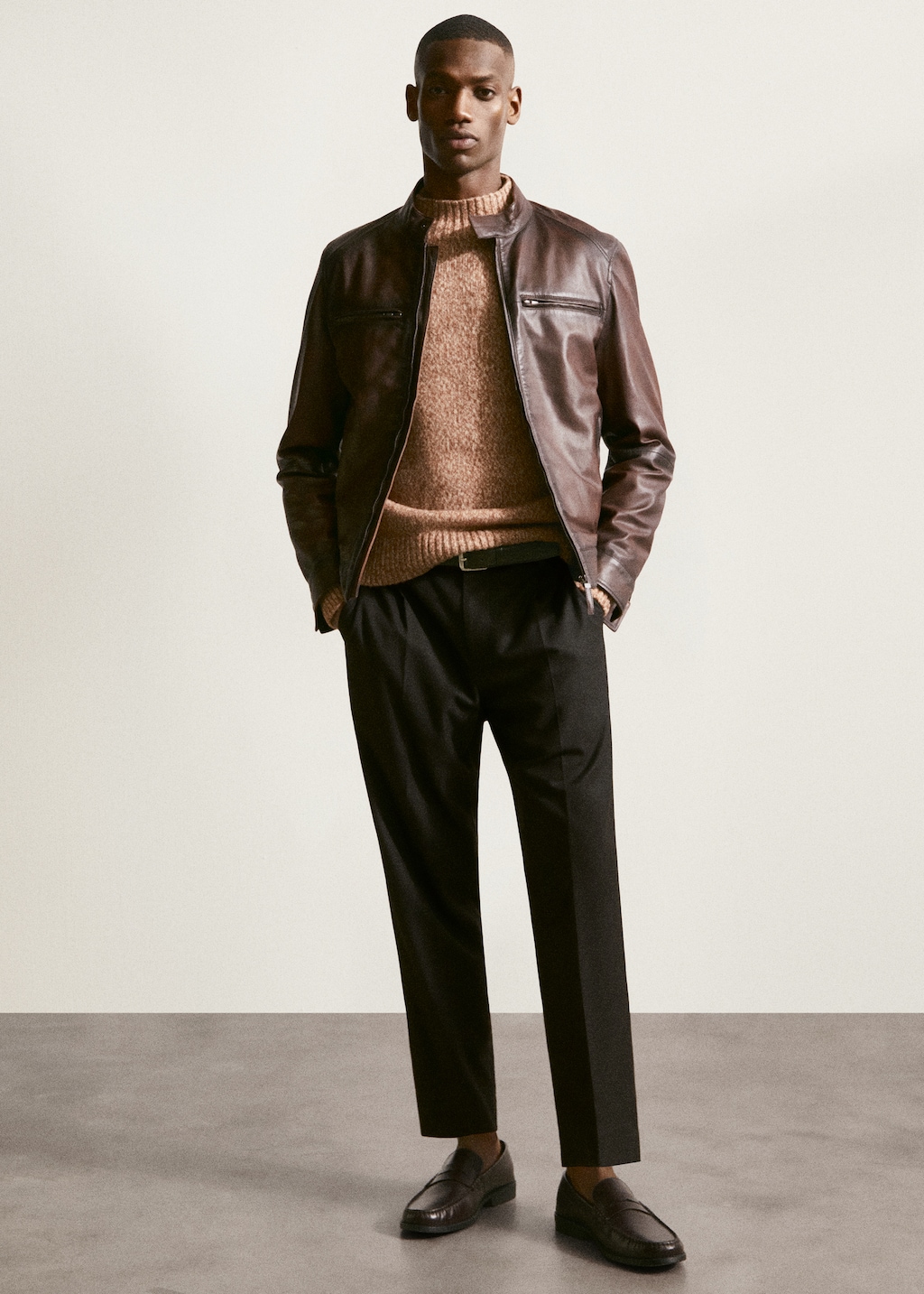Blouson cuir homme mango hotsell