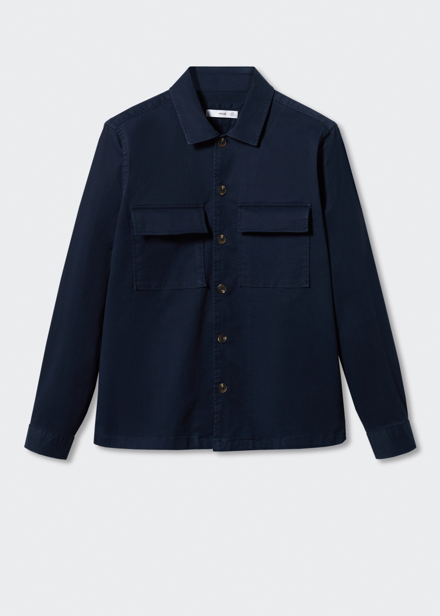 Chest-pocket cotton overshirt - Article without model