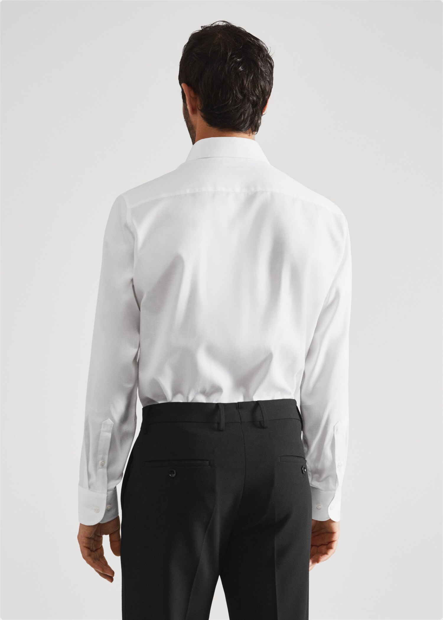 Regular fit cotton suit shirt - Reverse of the article
