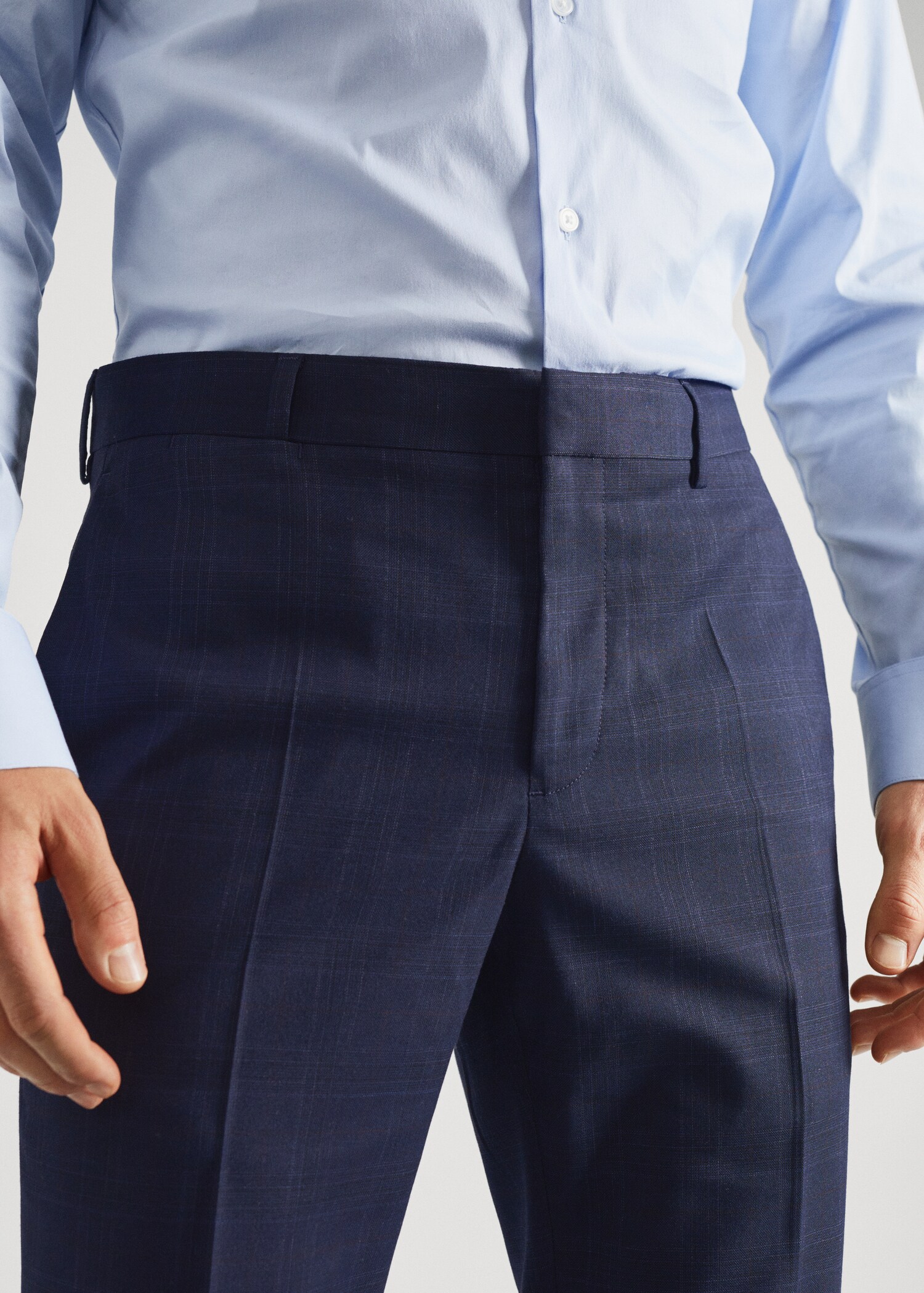Super slim fit suit trousers - Details of the article 1