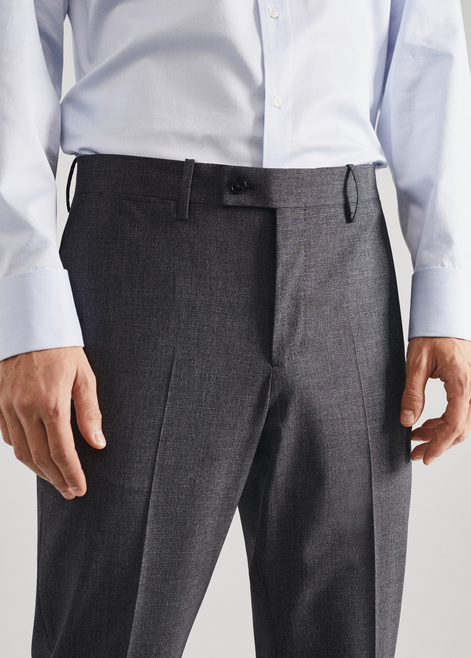 Dressbukse slim fit  i ull - Artikkeldetalj 1