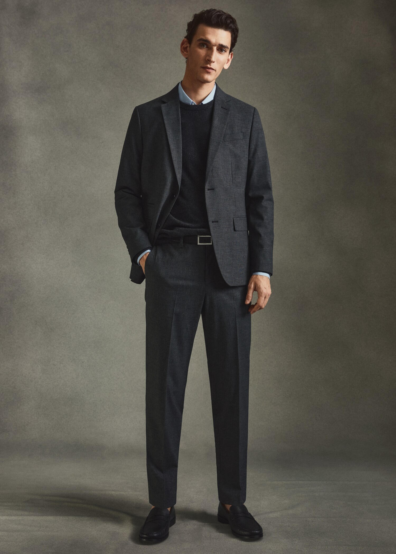 Dressbukse slim fit  i ull - Artikkeldetalj 5
