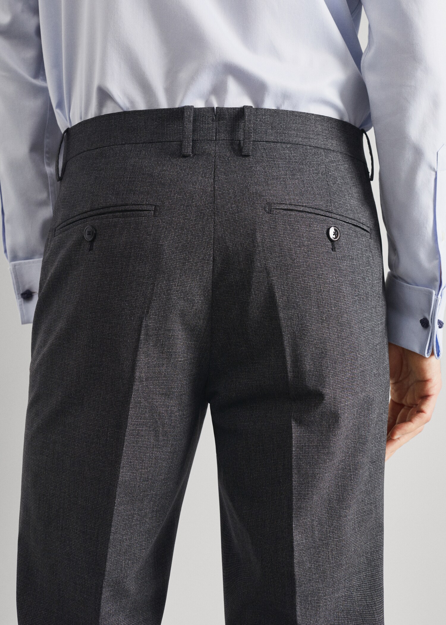 Dressbukse slim fit  i ull - Artikkeldetalj 6
