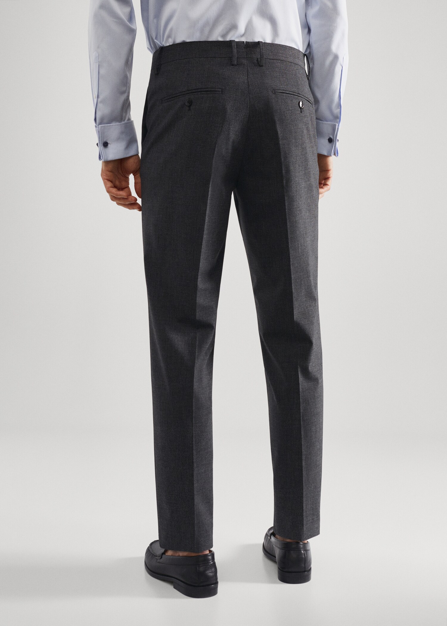 Dressbukse slim fit  i ull - Baksiden av artikkelen