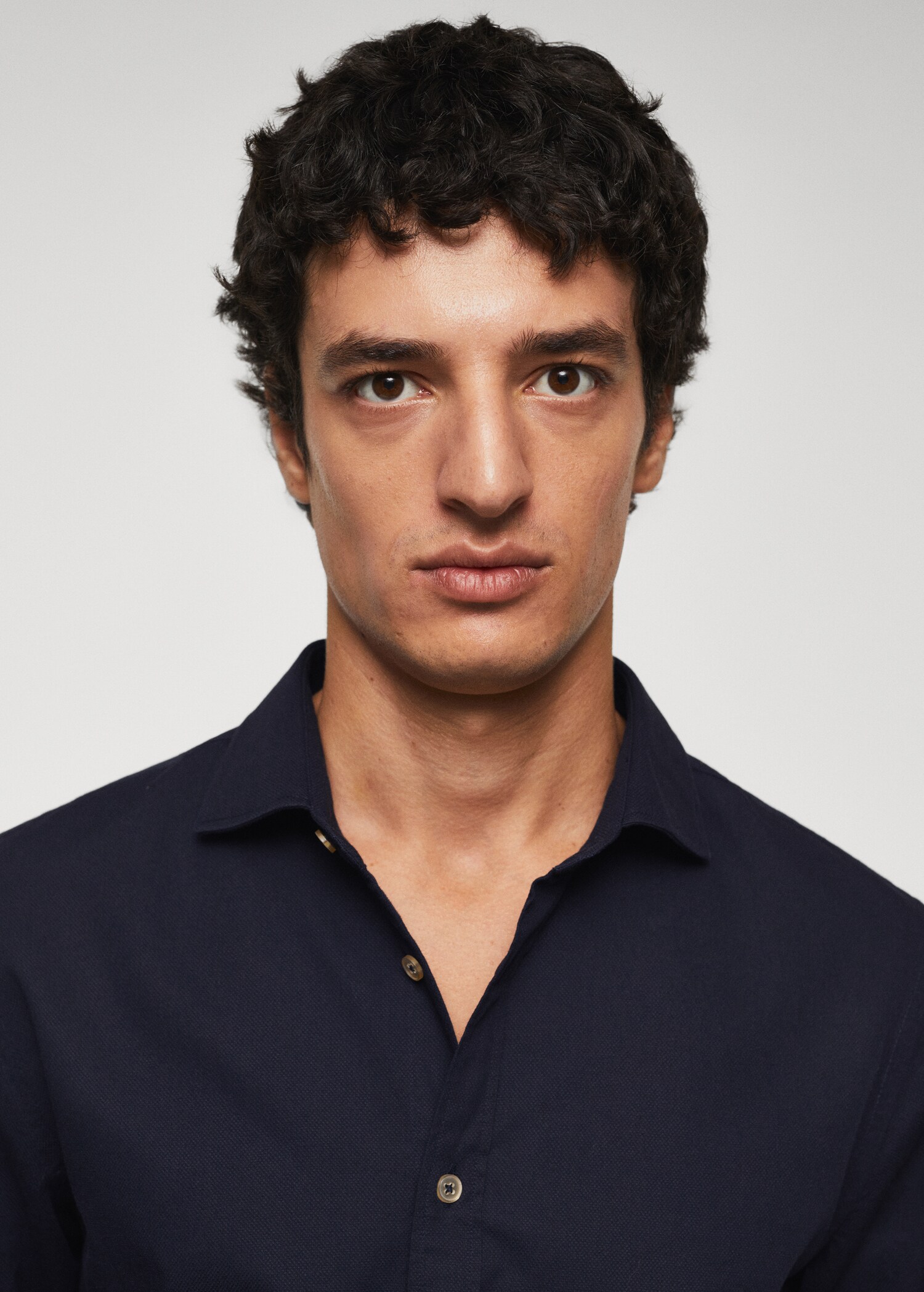 Camisa slim fit algodón estructura - Detalle del artículo 1