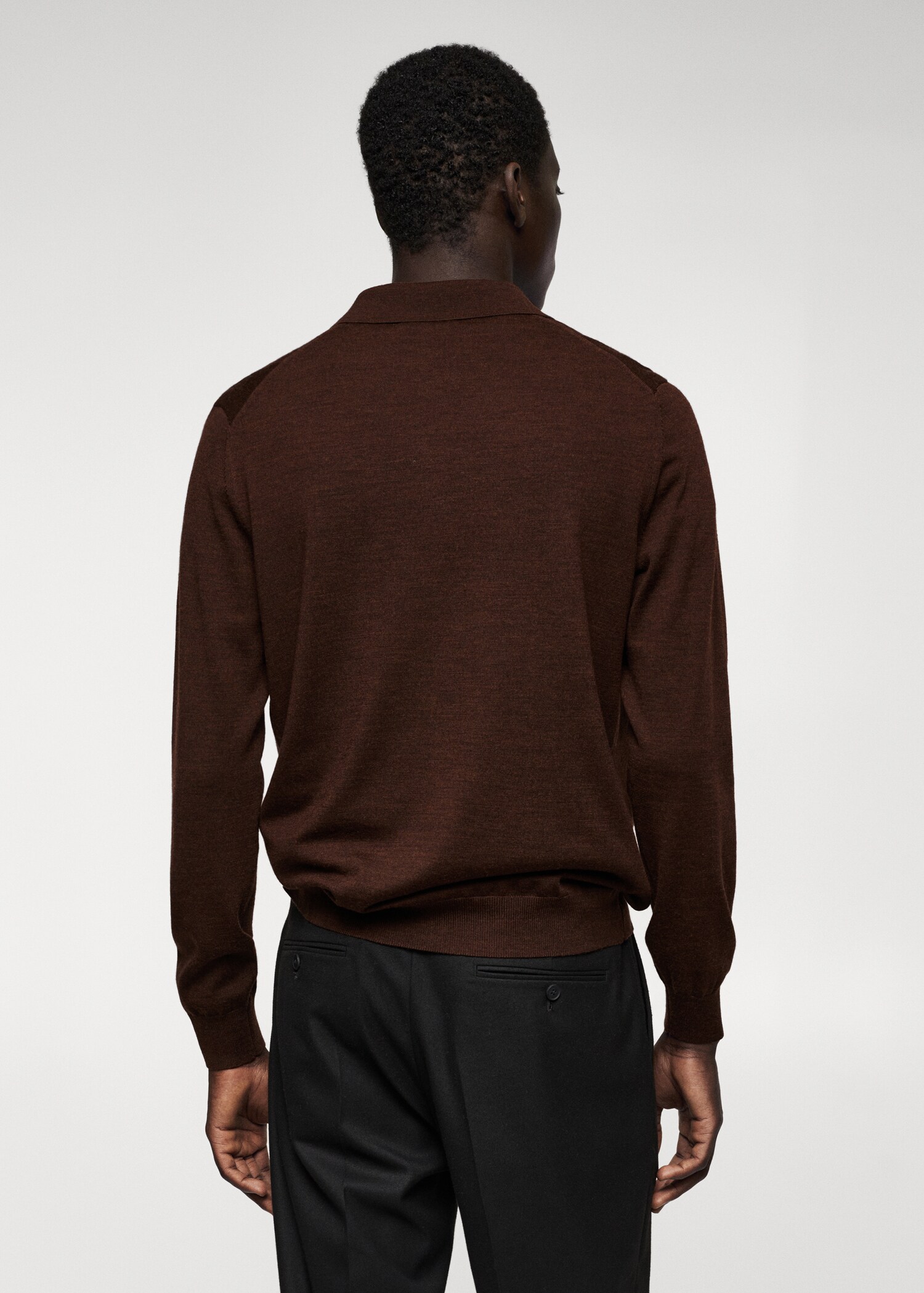 100% wool polo - Reverse of the article