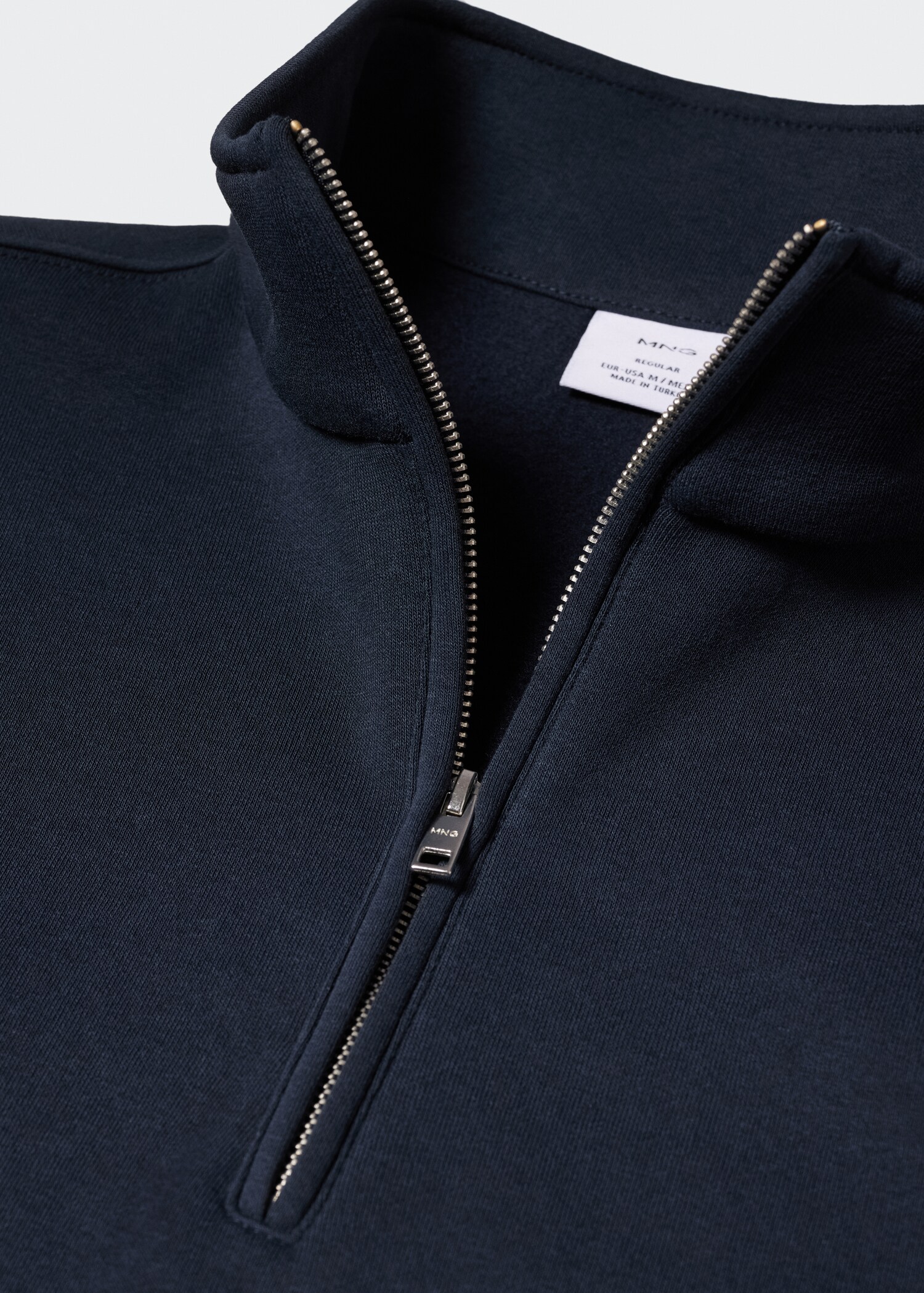 Cotton sweatshirt with zip neck - Details of the article 8