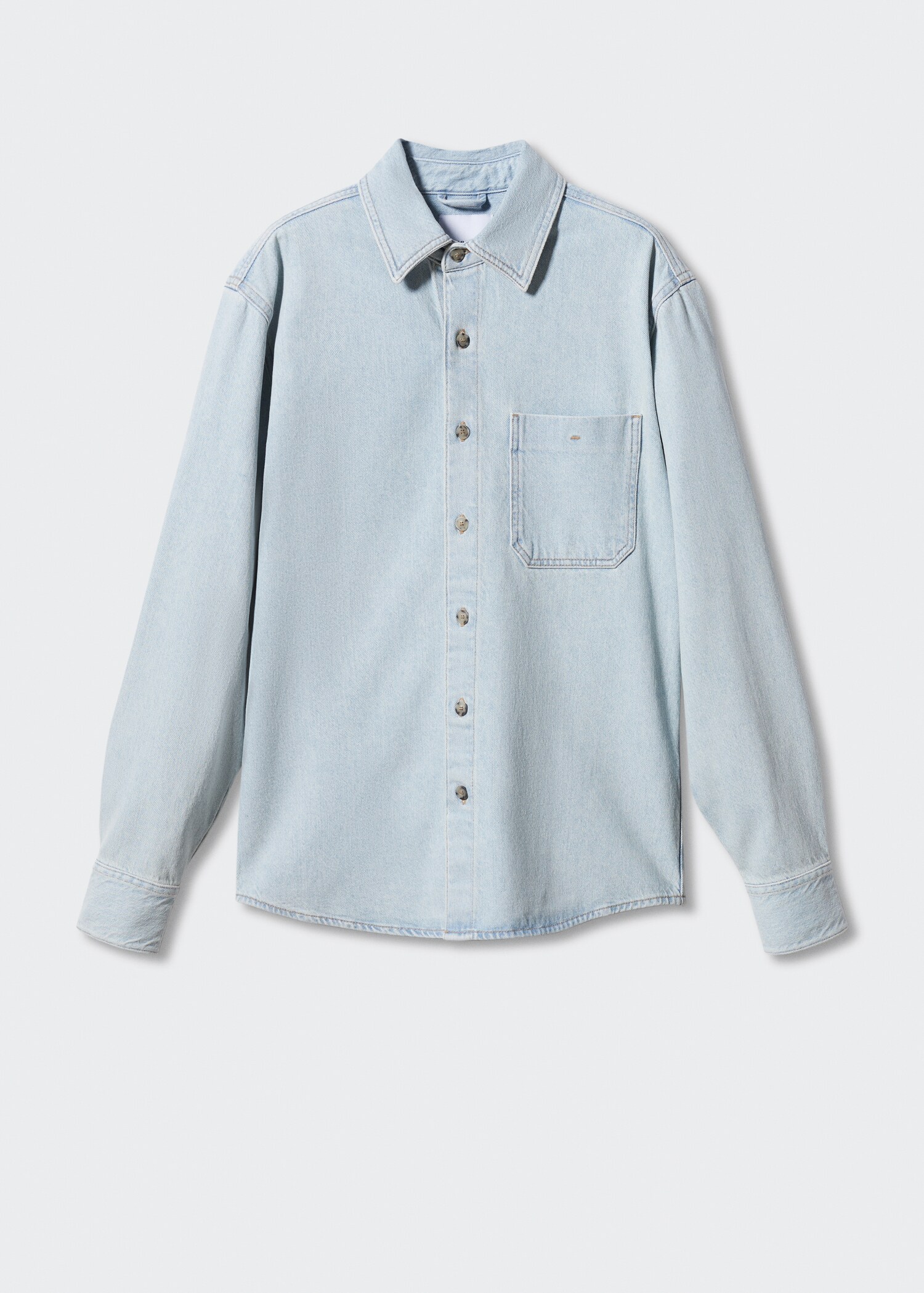 Overskjorte i denim med lommer - Artikkel uten modell