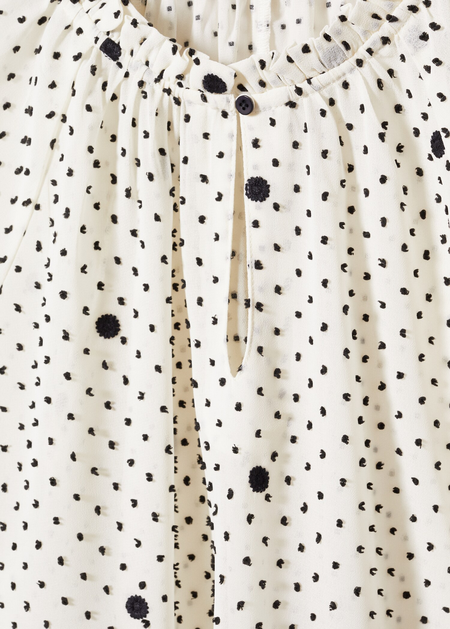 Embroidered polka-dot blouse - Details of the article 8