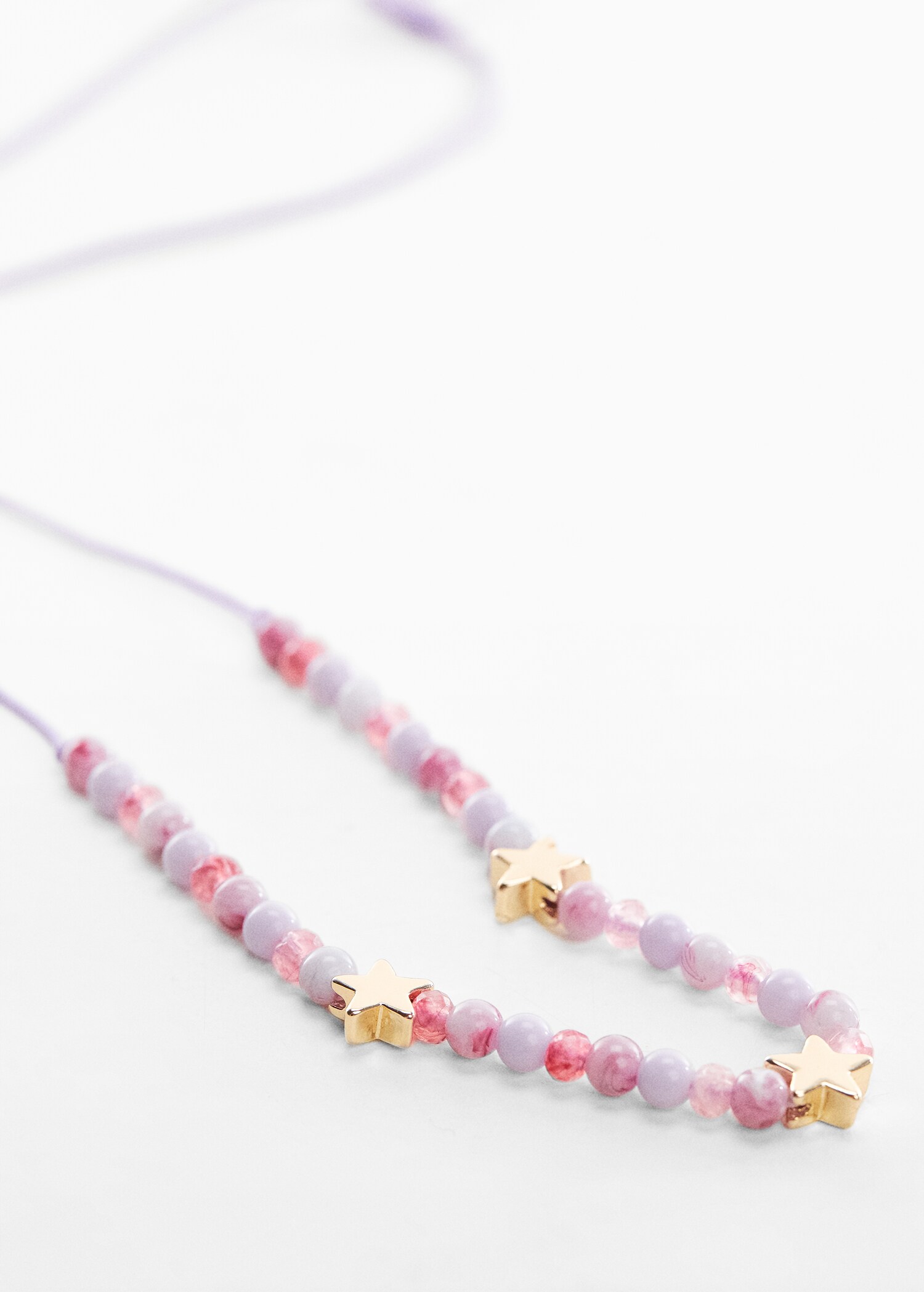 Star beaded necklace - Medium plane