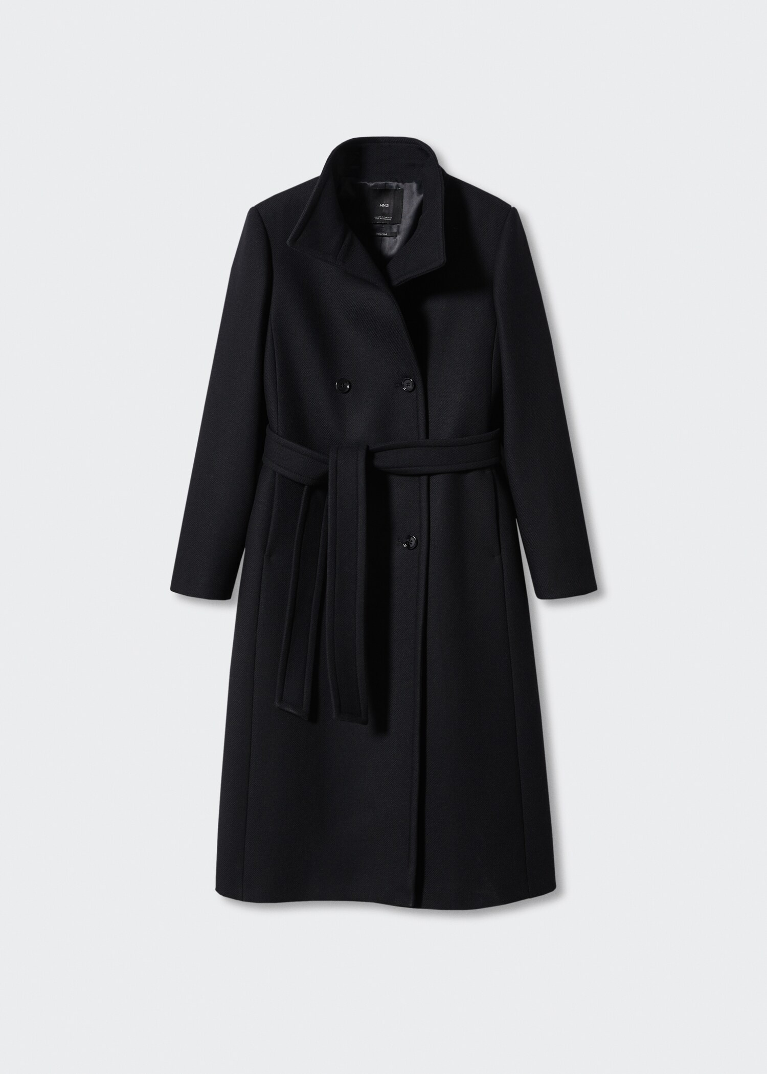 Woolen coat with belt - Article without model