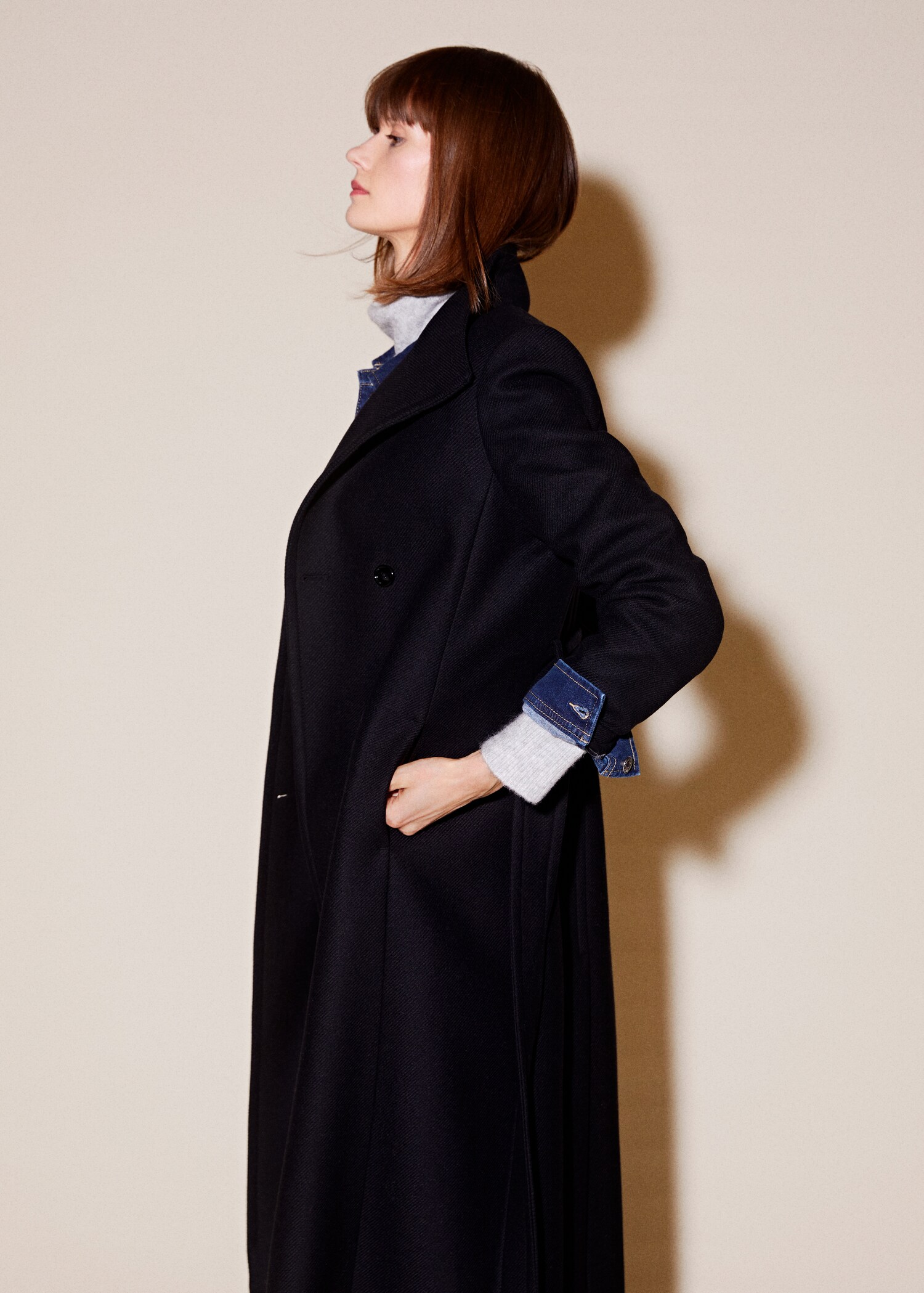 Woolen coat with belt - Details of the article 7