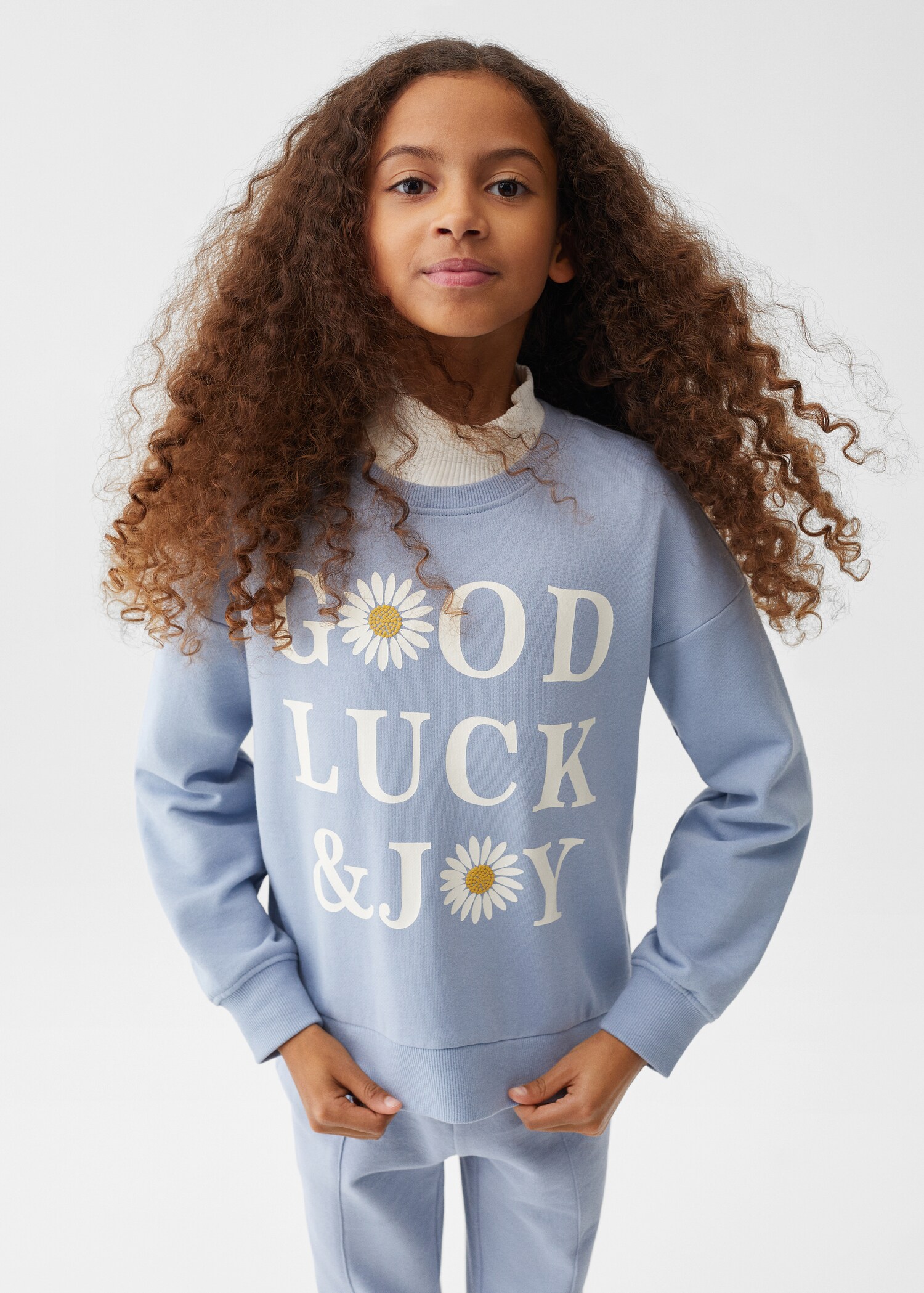 Gemustertes Baumwoll-Sweatshirt - Mittlere Ansicht