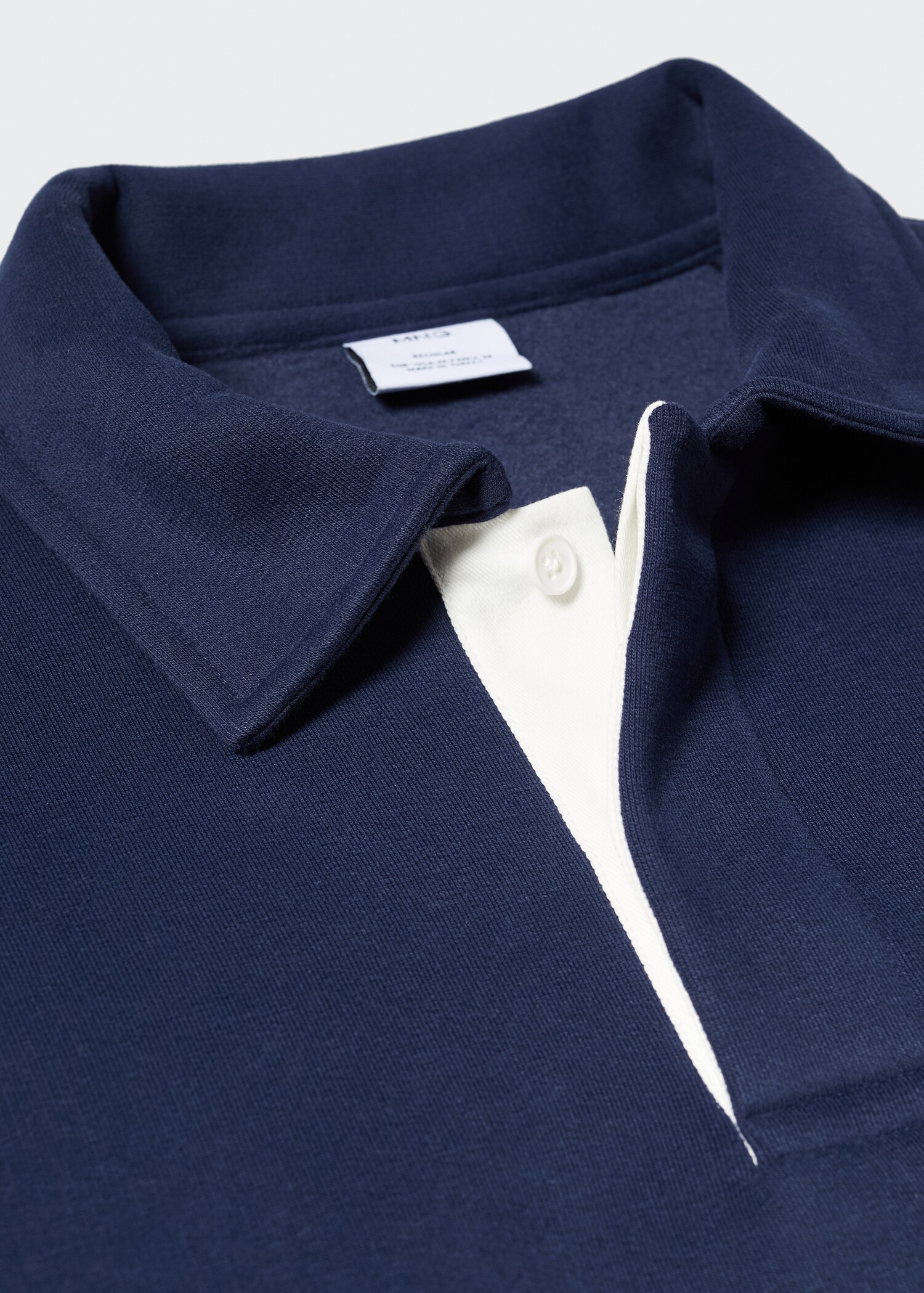 Langärmliges Baumwoll-Poloshirt - Detail des Artikels 8