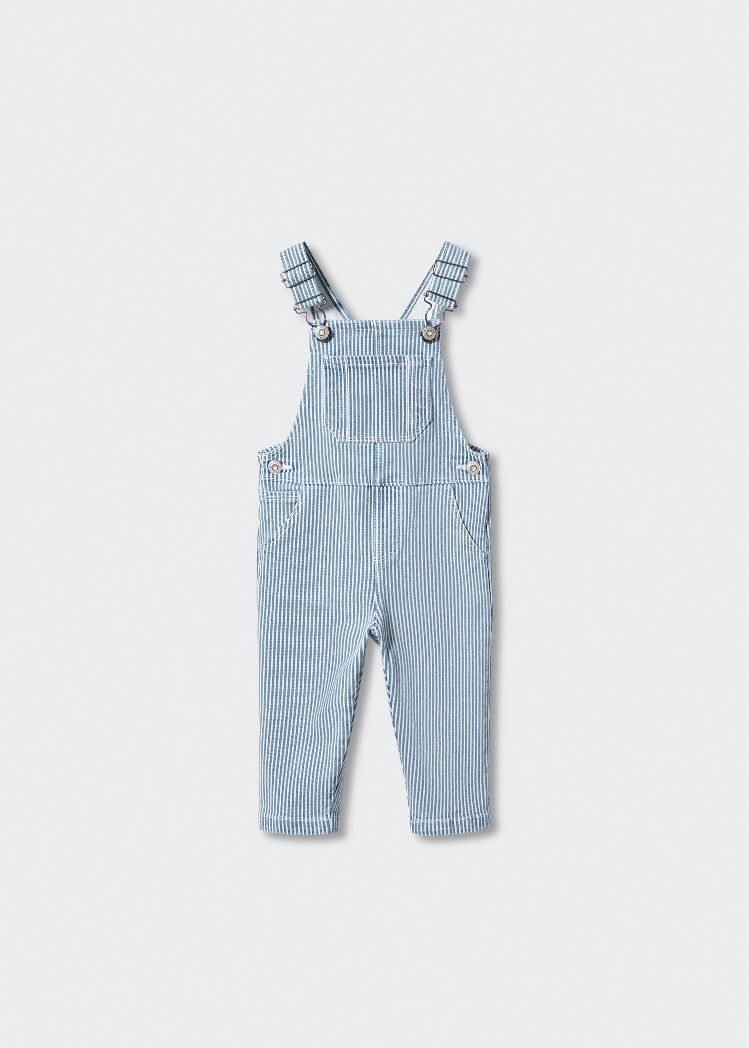 Stripete jumpsuit i denim - Artikkel uten modell