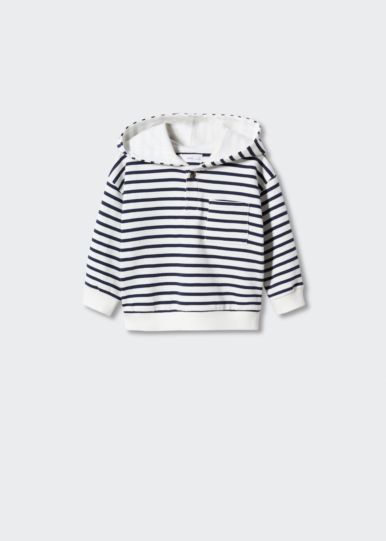 Striped hooded sweatshirt - Article without model