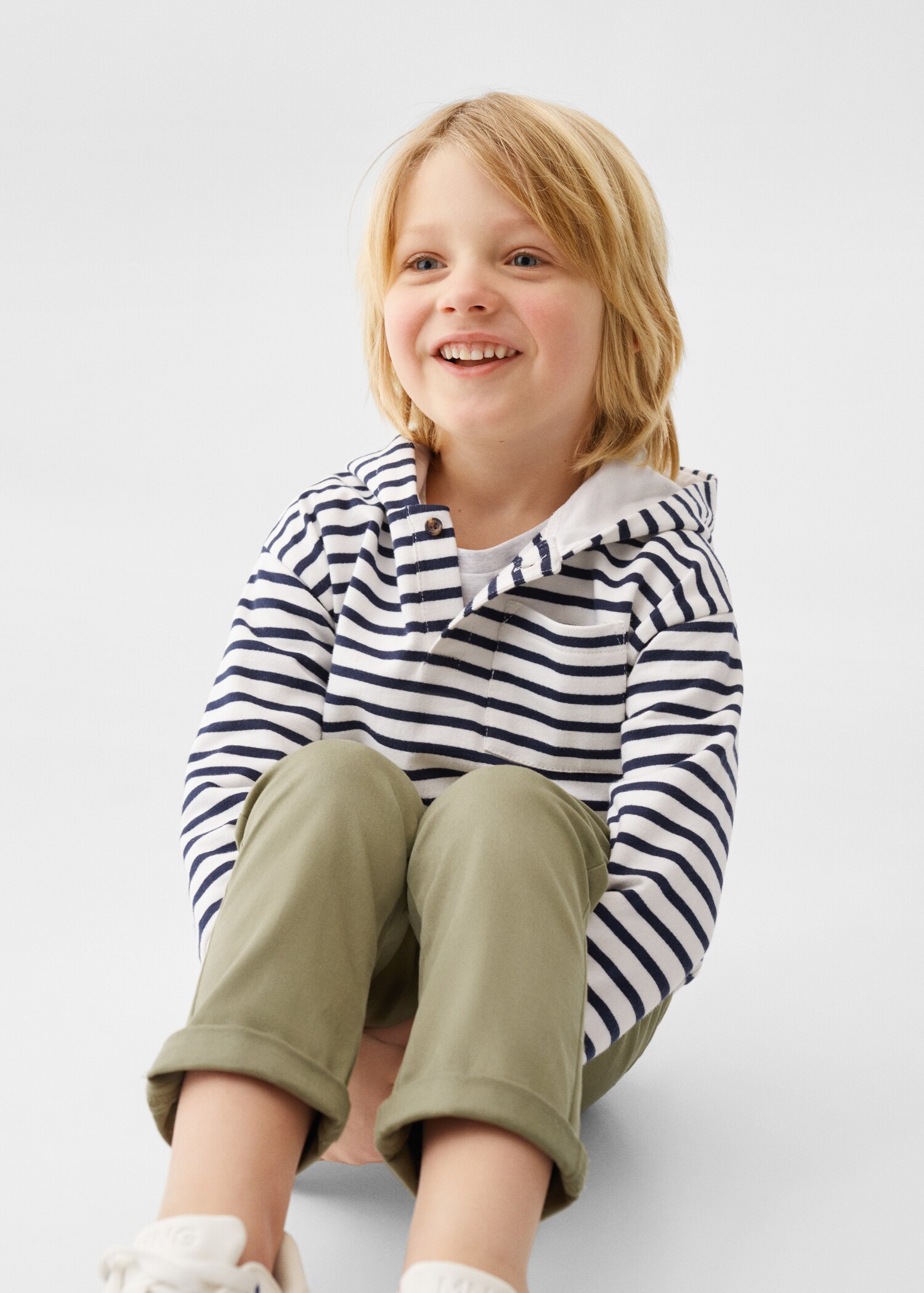 Striped hooded sweatshirt - Details of the article 2