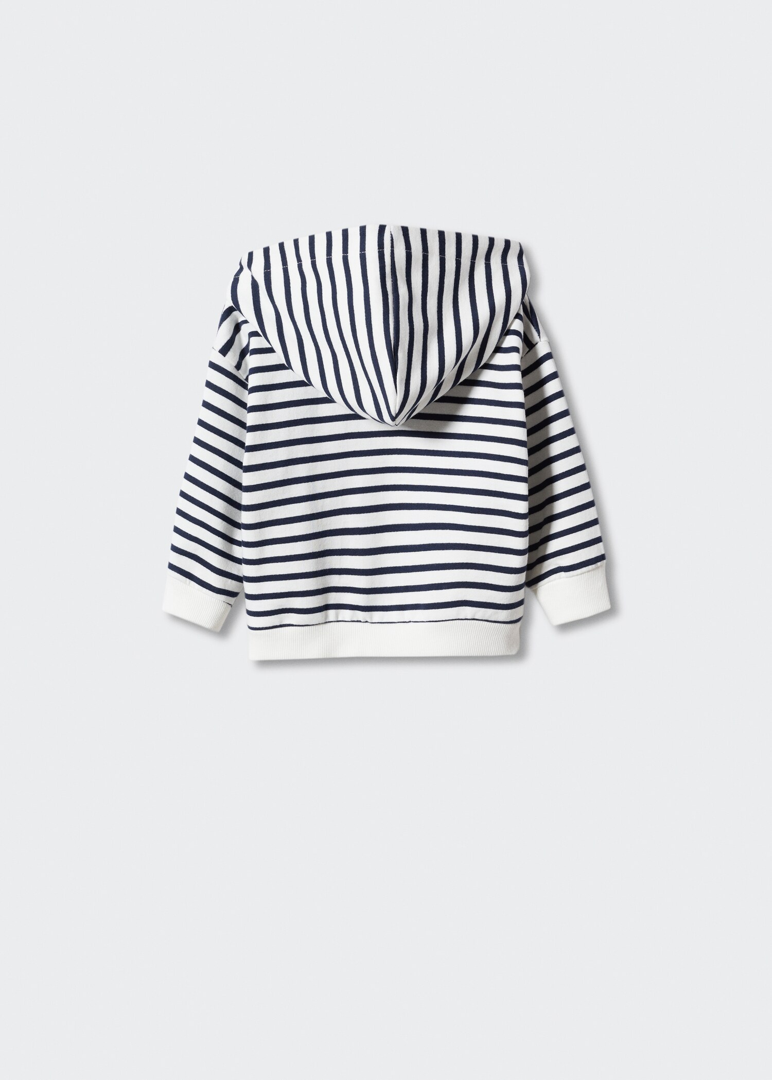 Striped hooded sweatshirt - Reverse of the article