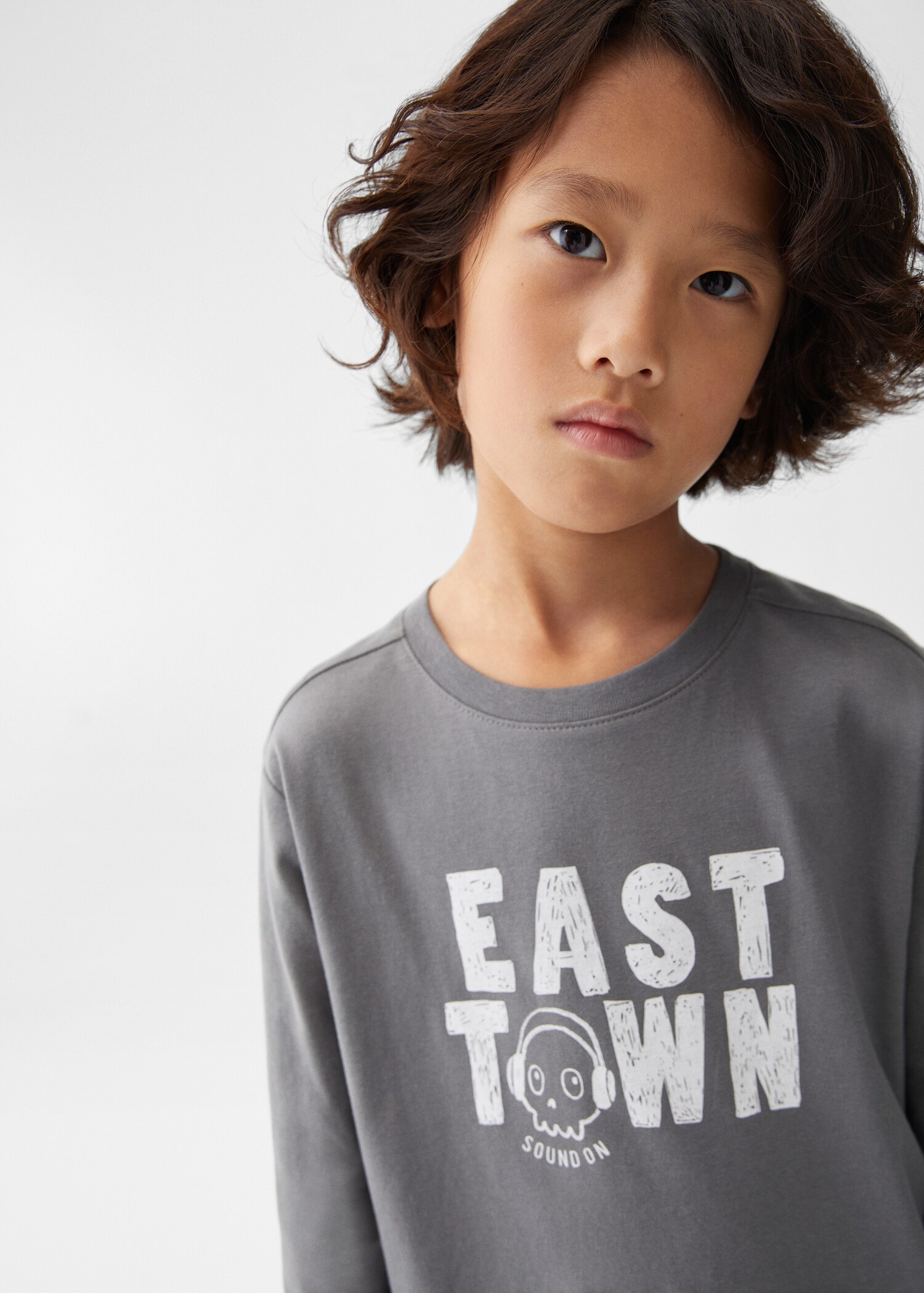 Printed cotton-blend T-shirt - Details of the article 1