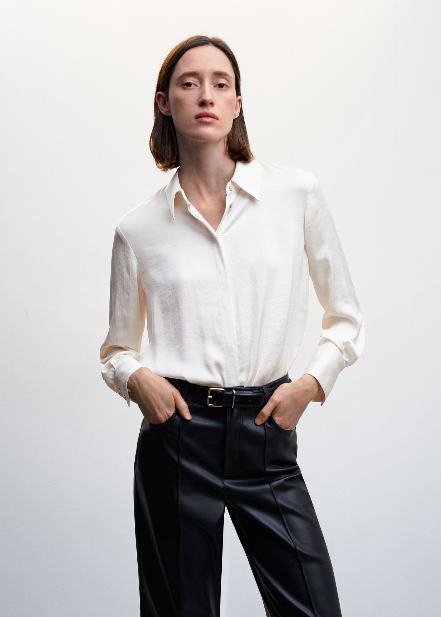 Camicia fluida satinata - Piano medio