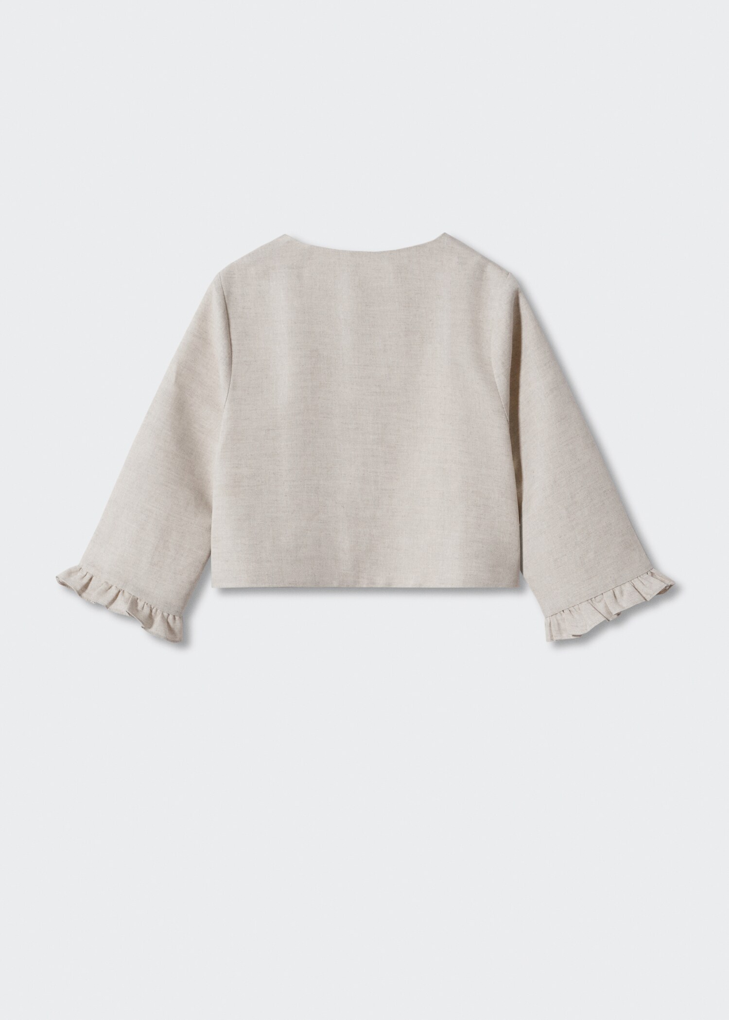 Leinenjacke mit Rüschen - Rückseite des Artikels