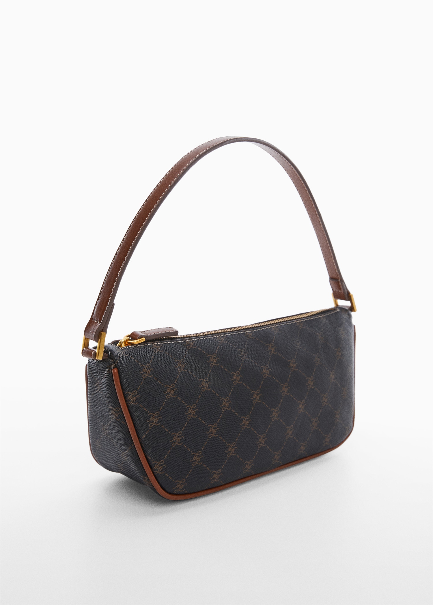 Shoulder bag with printed logo - Medium plane
