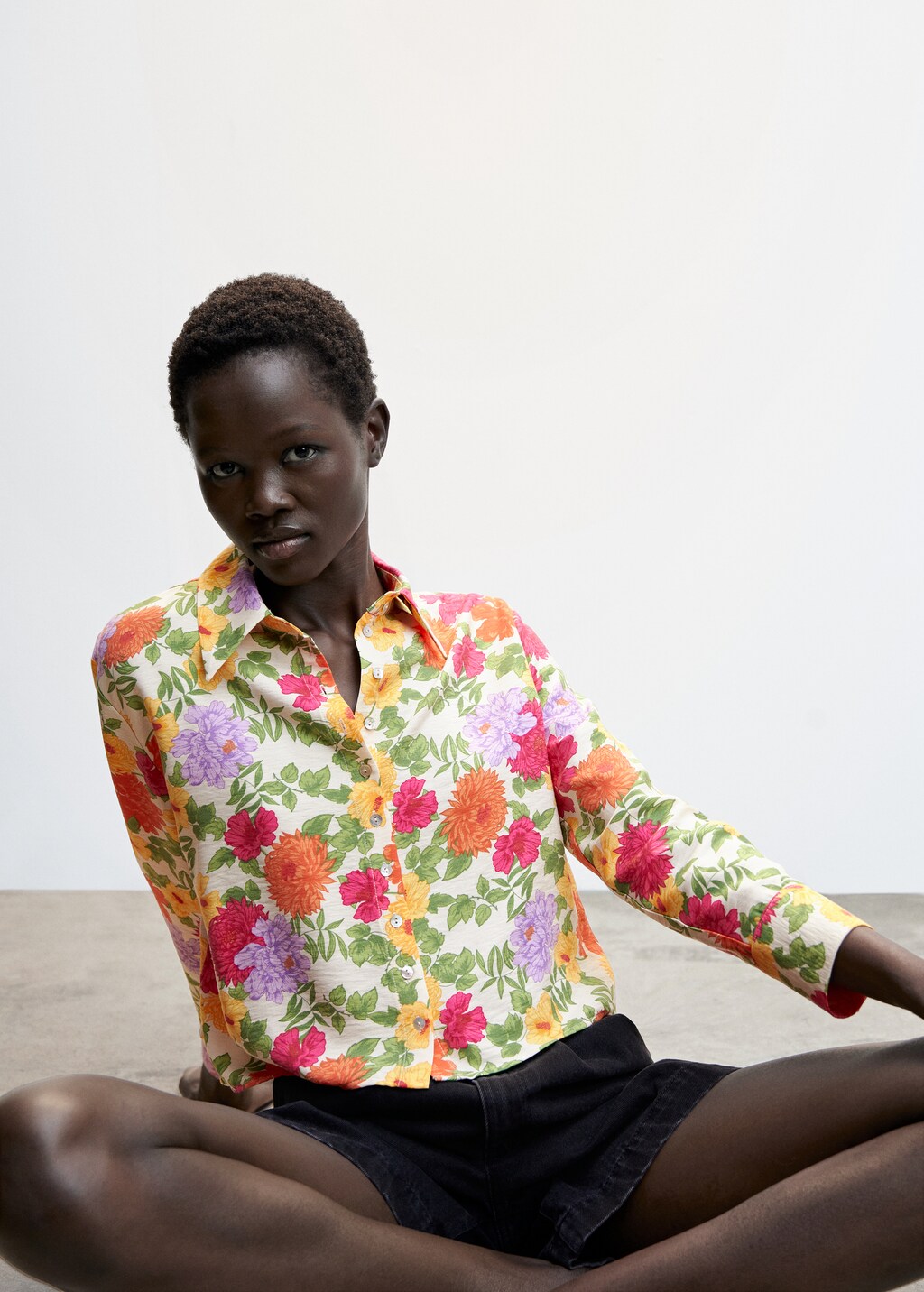 Blouse imprimee boutonnee Femme MANGO Burkina Faso