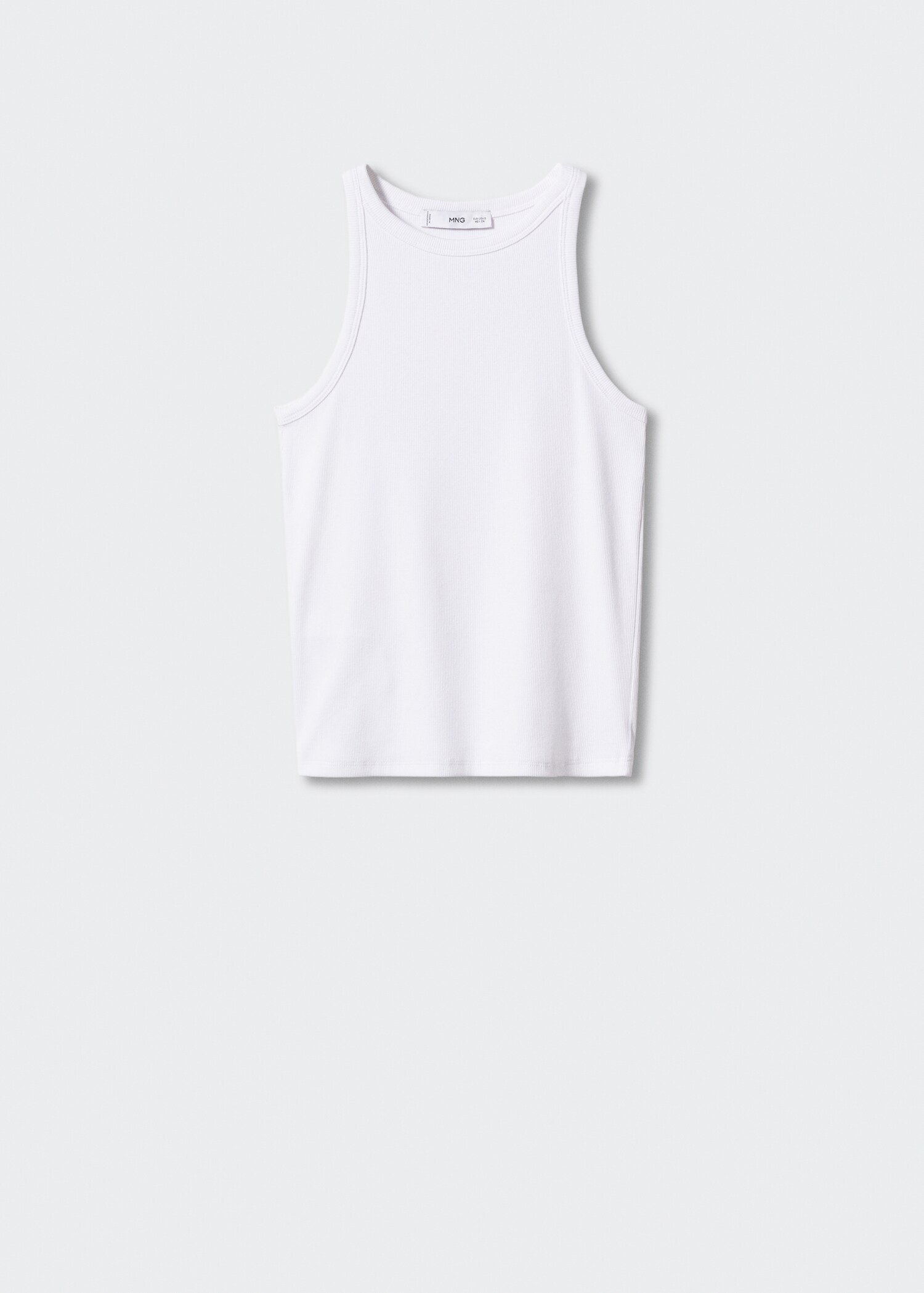 Ribbed cotton-blend top - Article without model