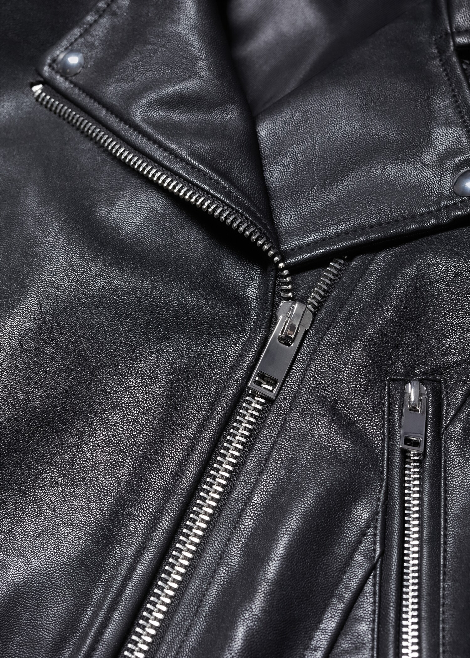 Faux-leather biker jacket - Details of the article 8