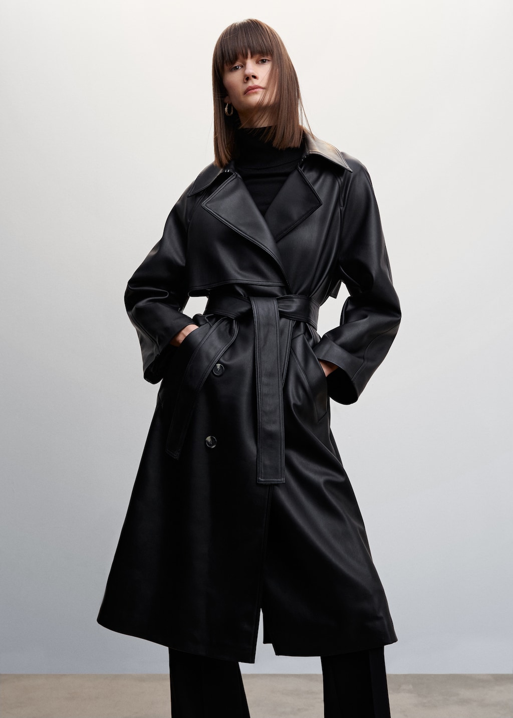 Trench oversize similicuir