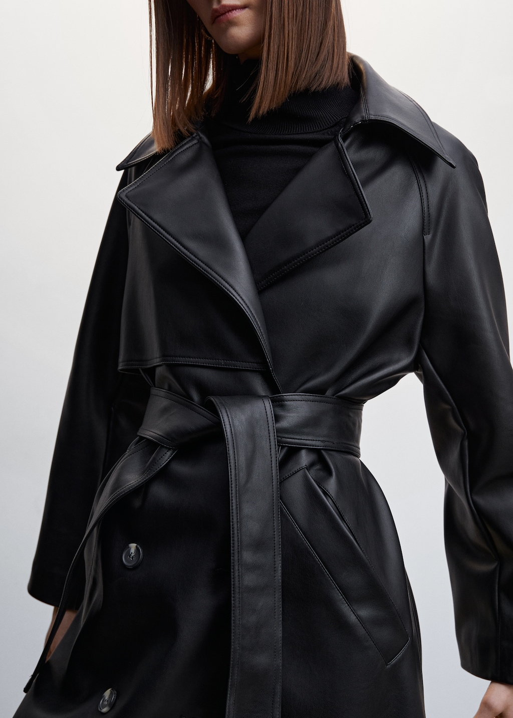 Trench oversize similicuir