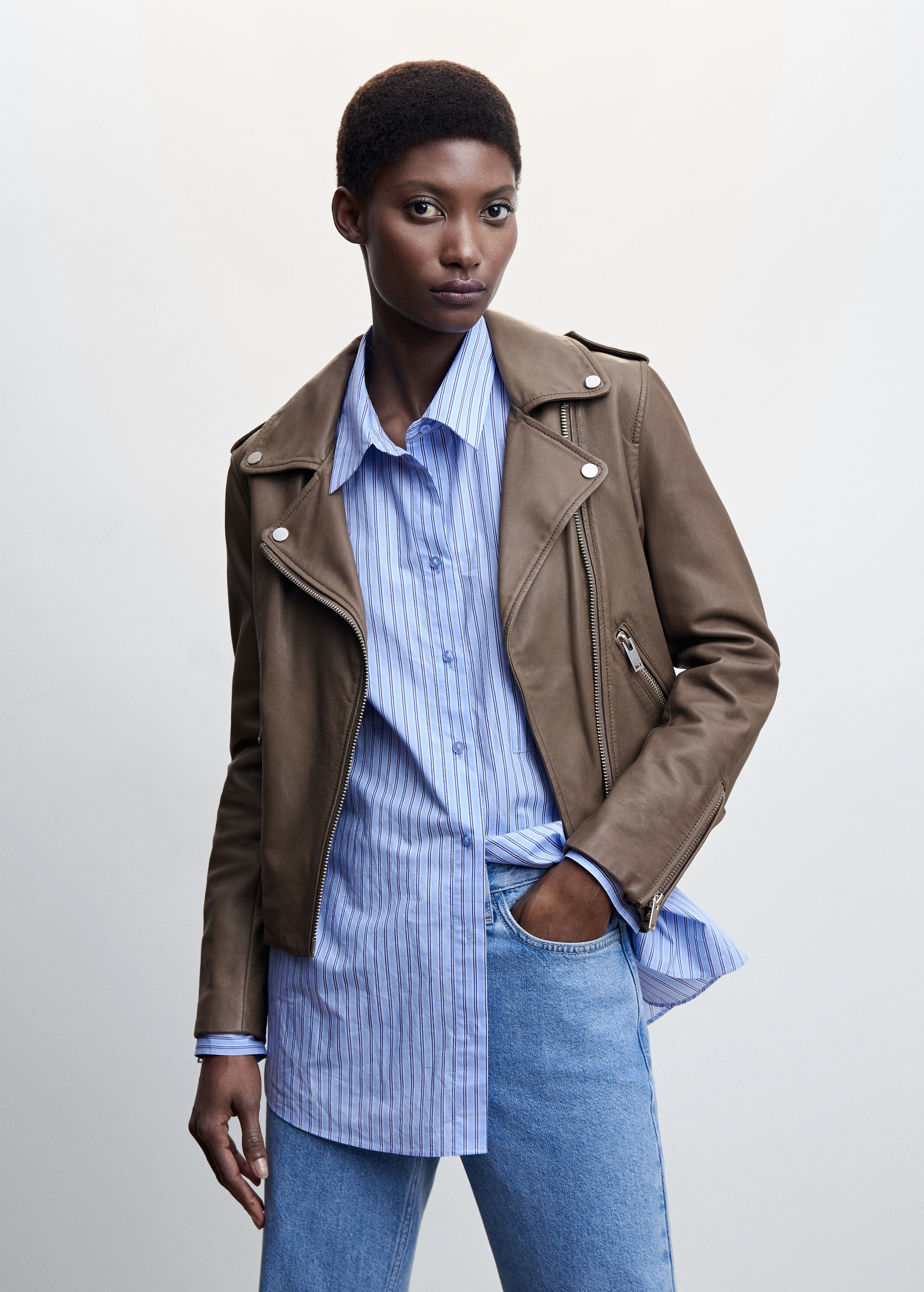 Biker Jacket Chaquetas De Piel Mango Outlet Cazadora Biker Piel