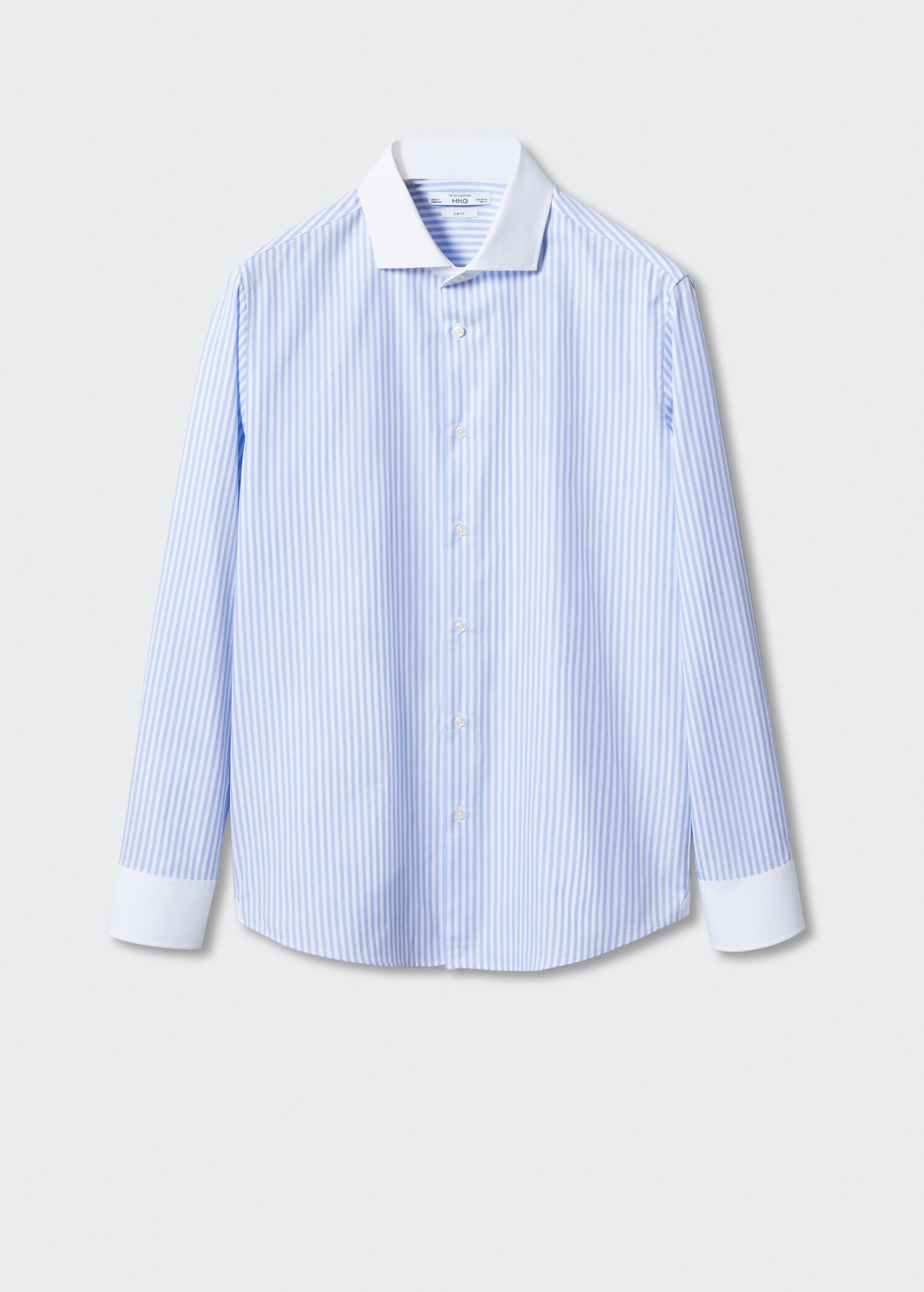 Комбинированная костюмная рубашка slim fit - Изделие без модели