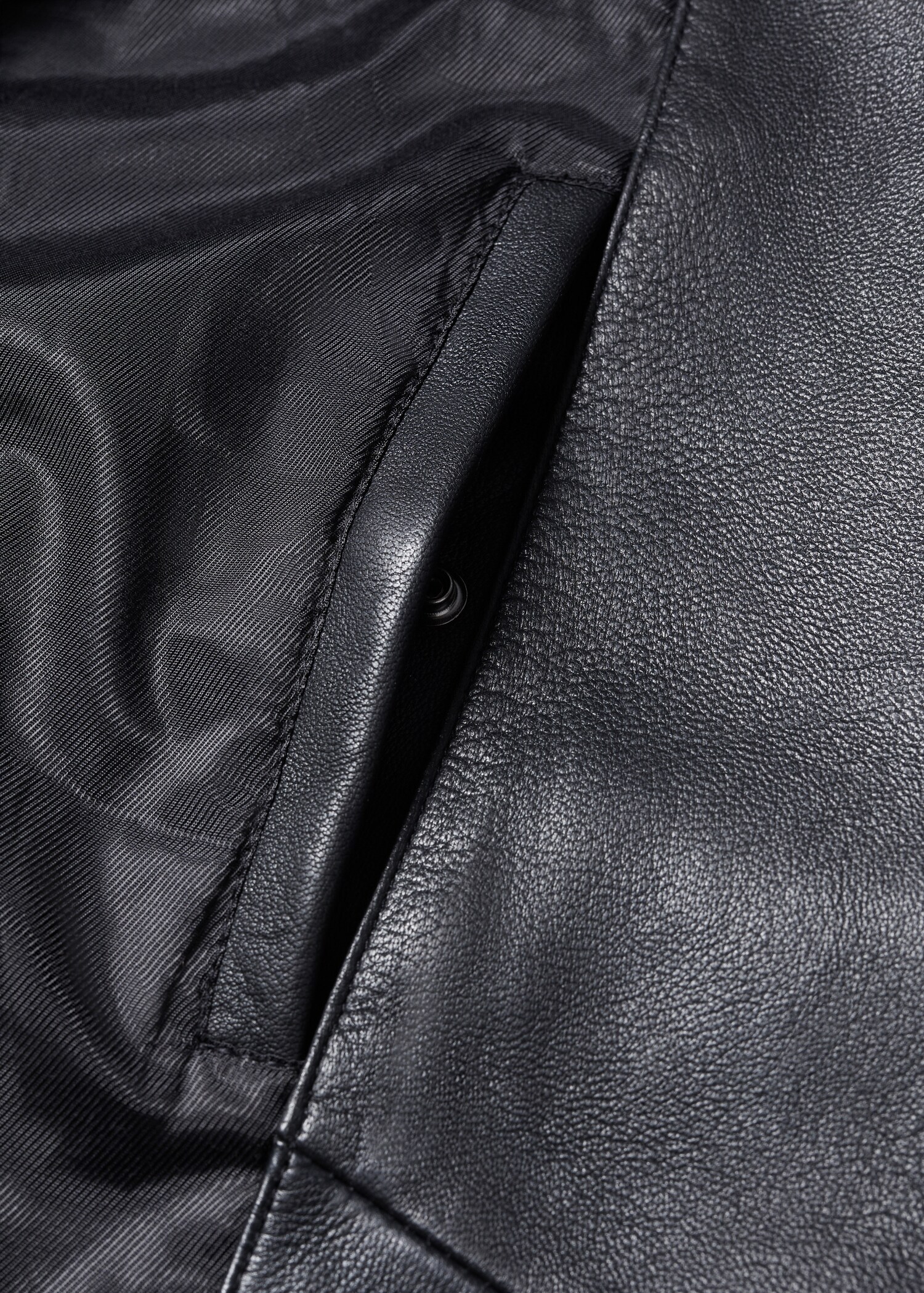 Blouson biker en cuir - Détail de l'article 8