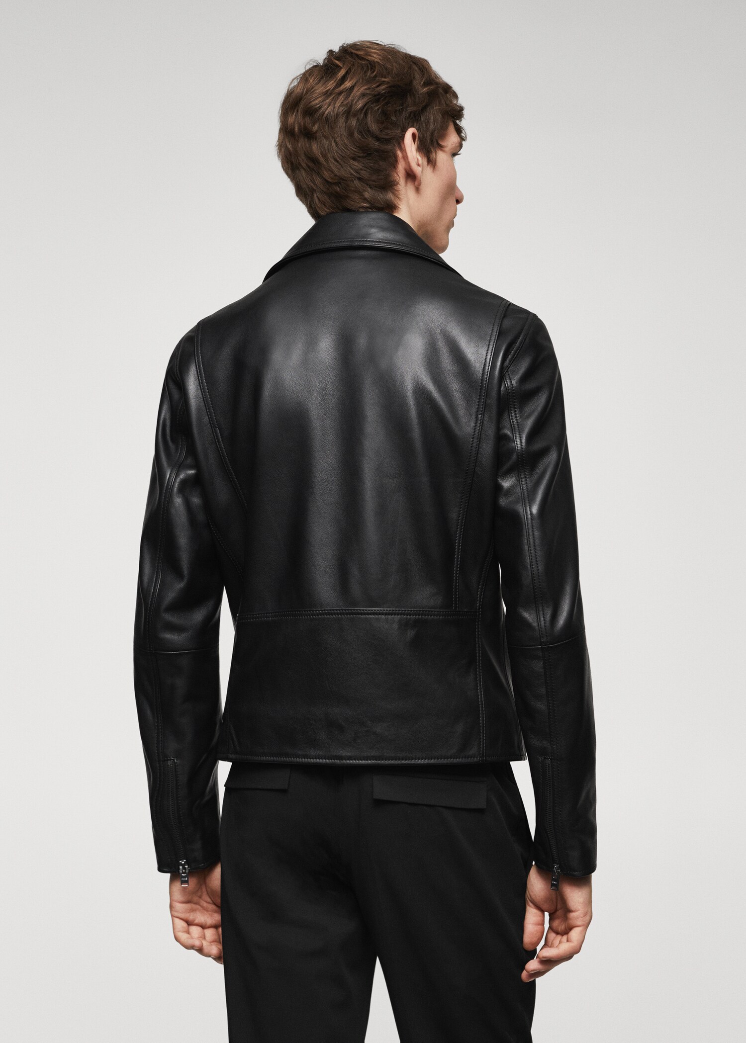 Bikerjacke aus Leder - Rückseite des Artikels