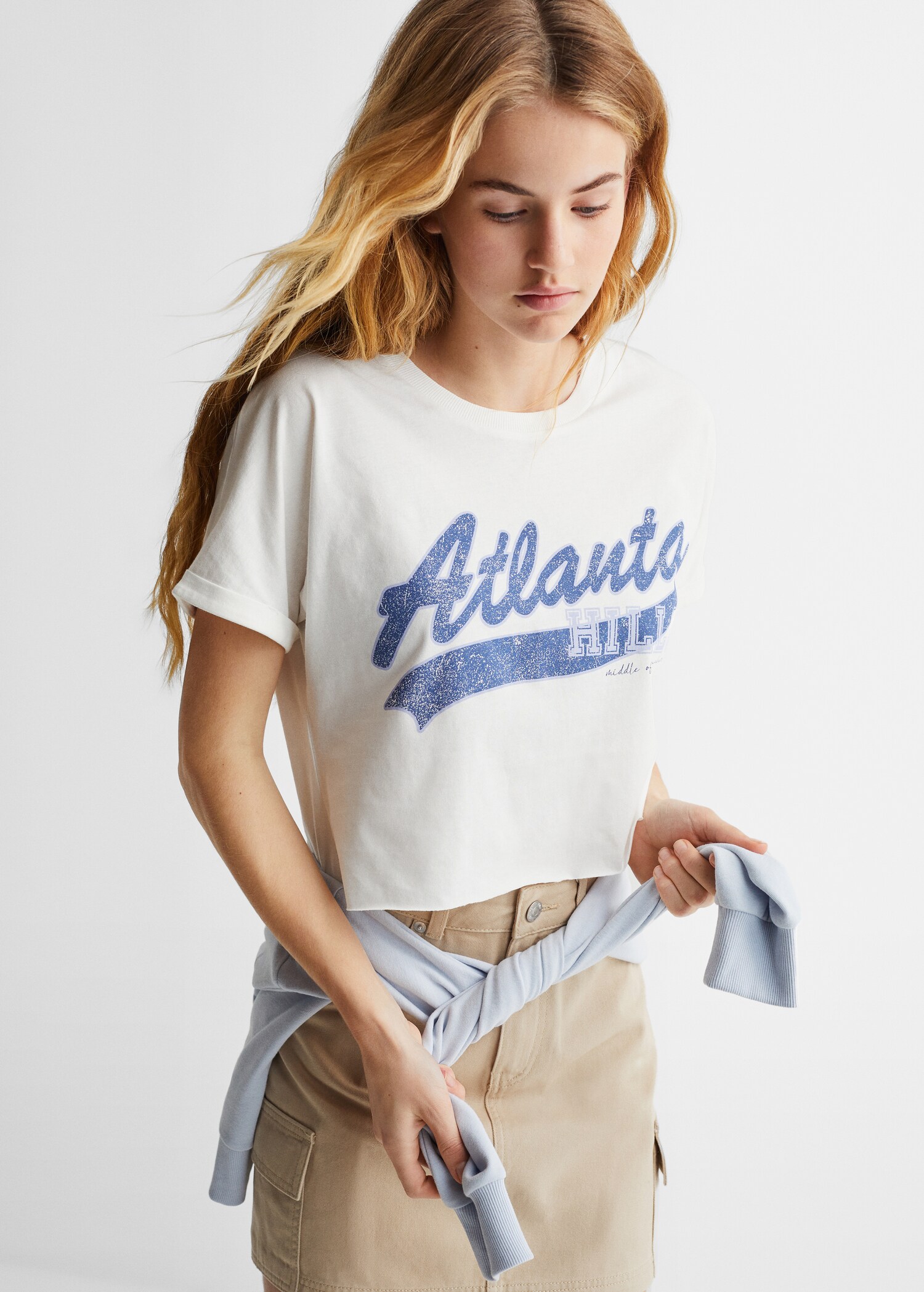 Printed cotton-blend T-shirt - Details of the article 2