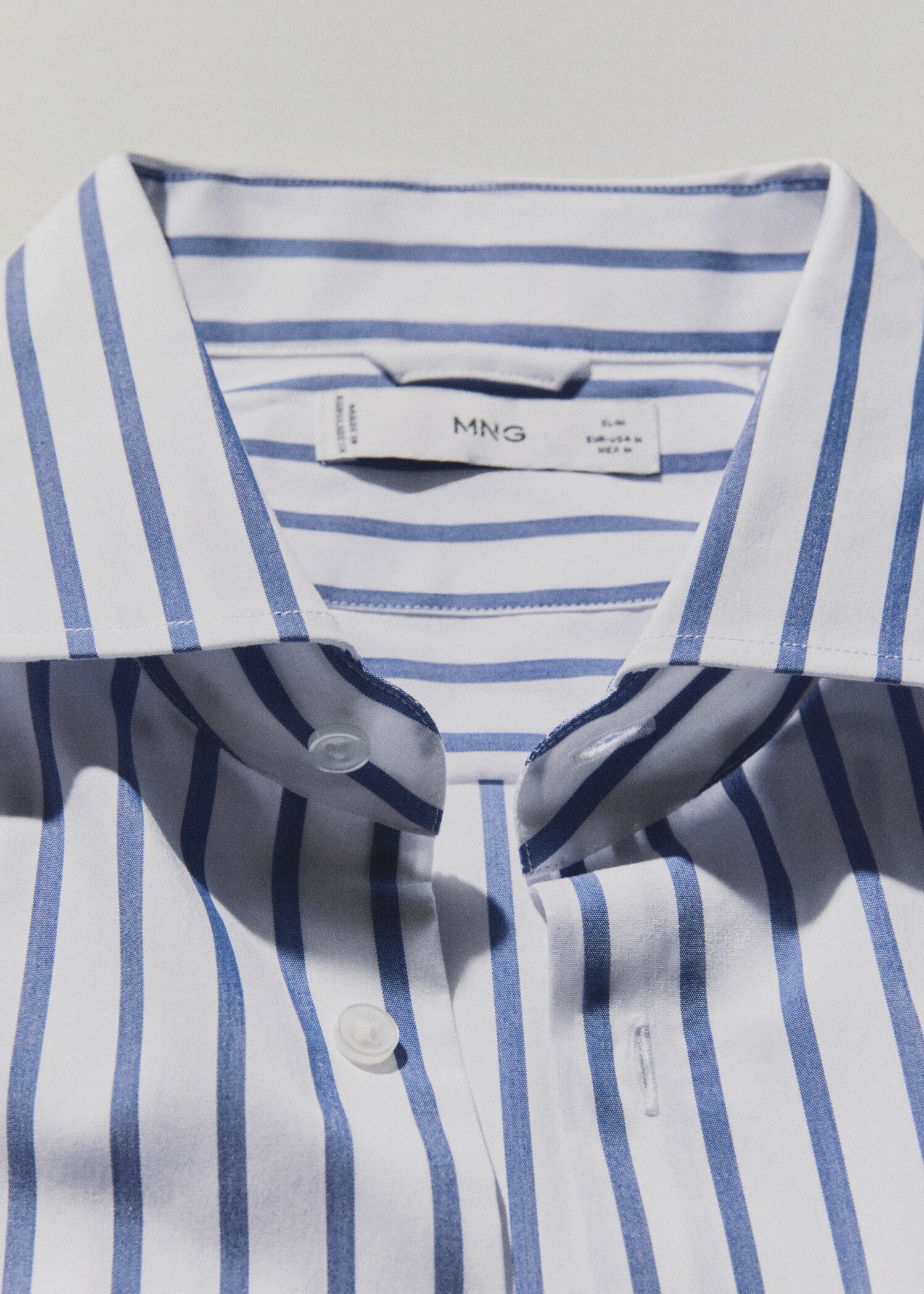 Slim fit striped cotton shirt - Details of the article 7