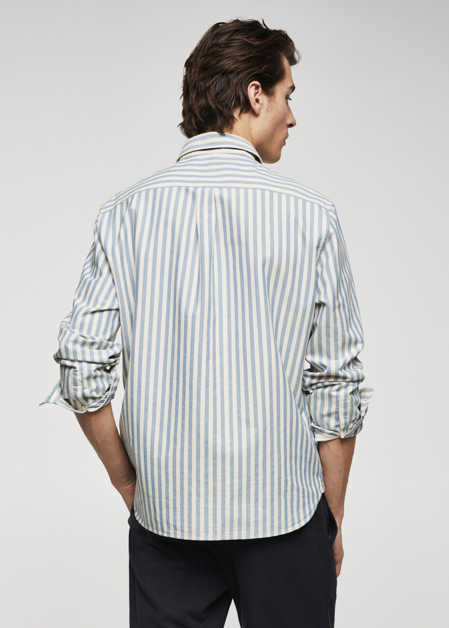 Chemise 100 % coton rayures - Verso de l’article