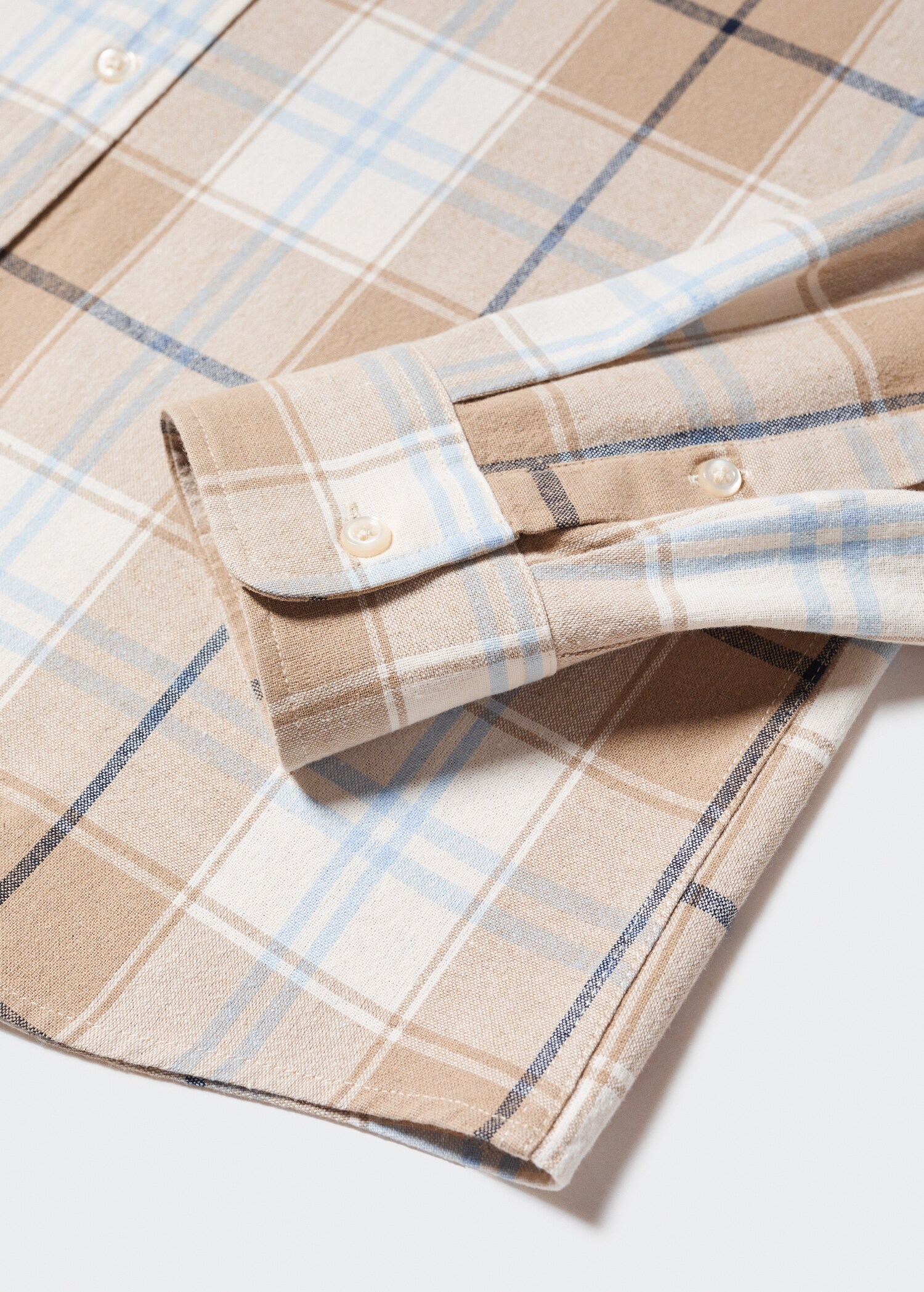 Regular fit check cotton shirt - Details of the article 8