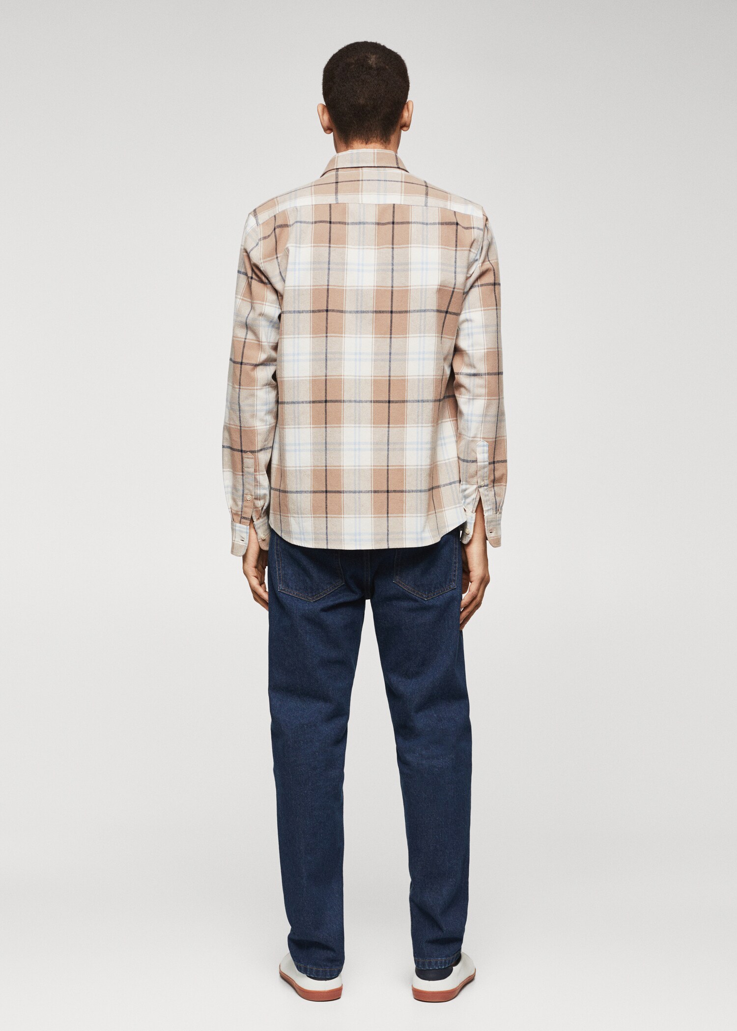 Regular fit check cotton shirt - Reverse of the article
