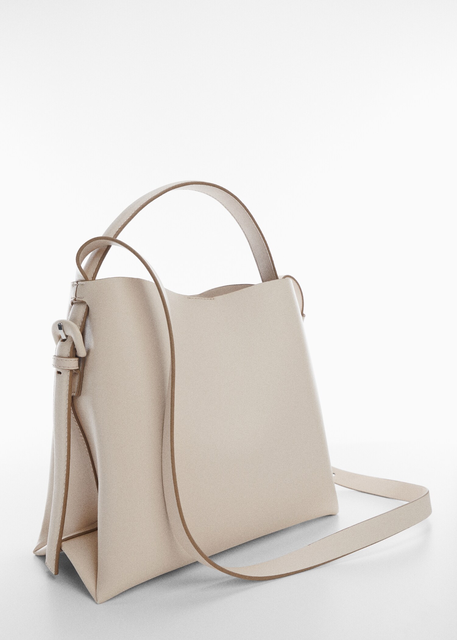 Shopper bag with buckle - Medium plane