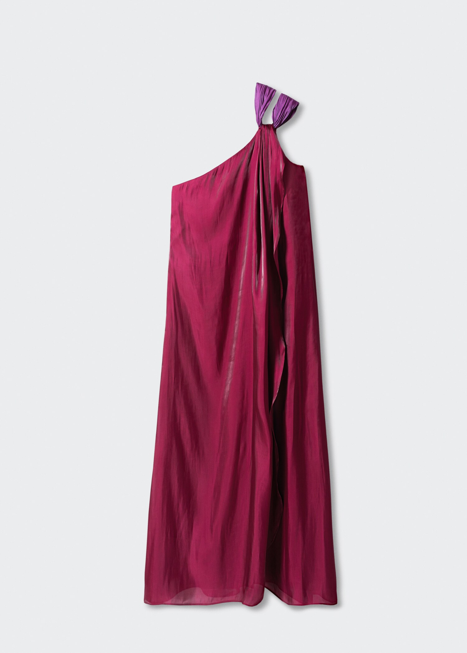 Vestido satinado asimétrico - Artículo sin modelo