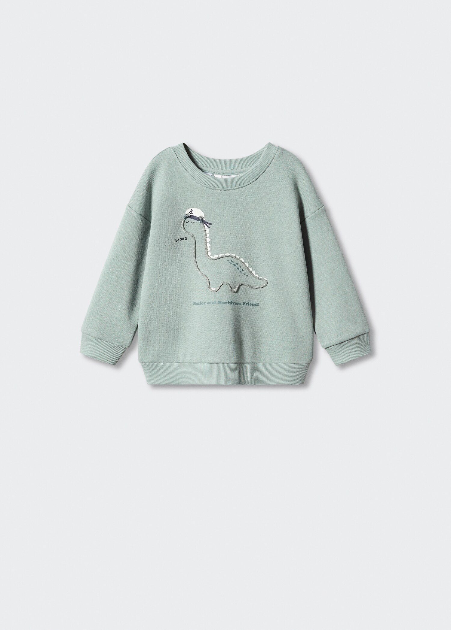 Embroidered detail cotton sweatshirt - Article without model